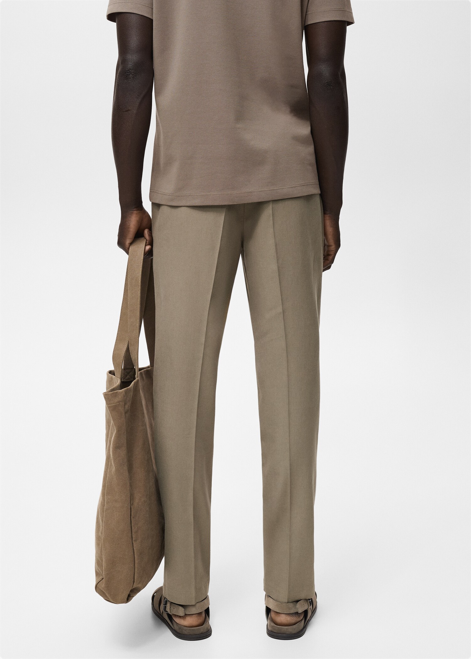 Cotton tapered crop trousers - Reverse of the article
