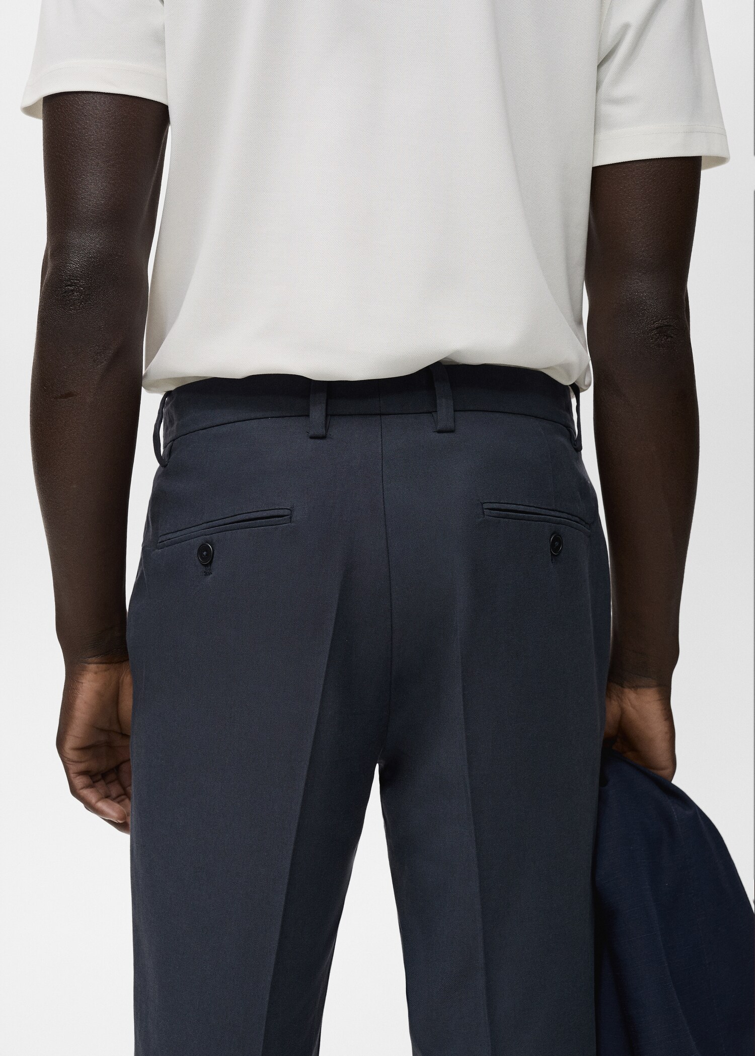 Cotton tapered crop trousers - Details of the article 6
