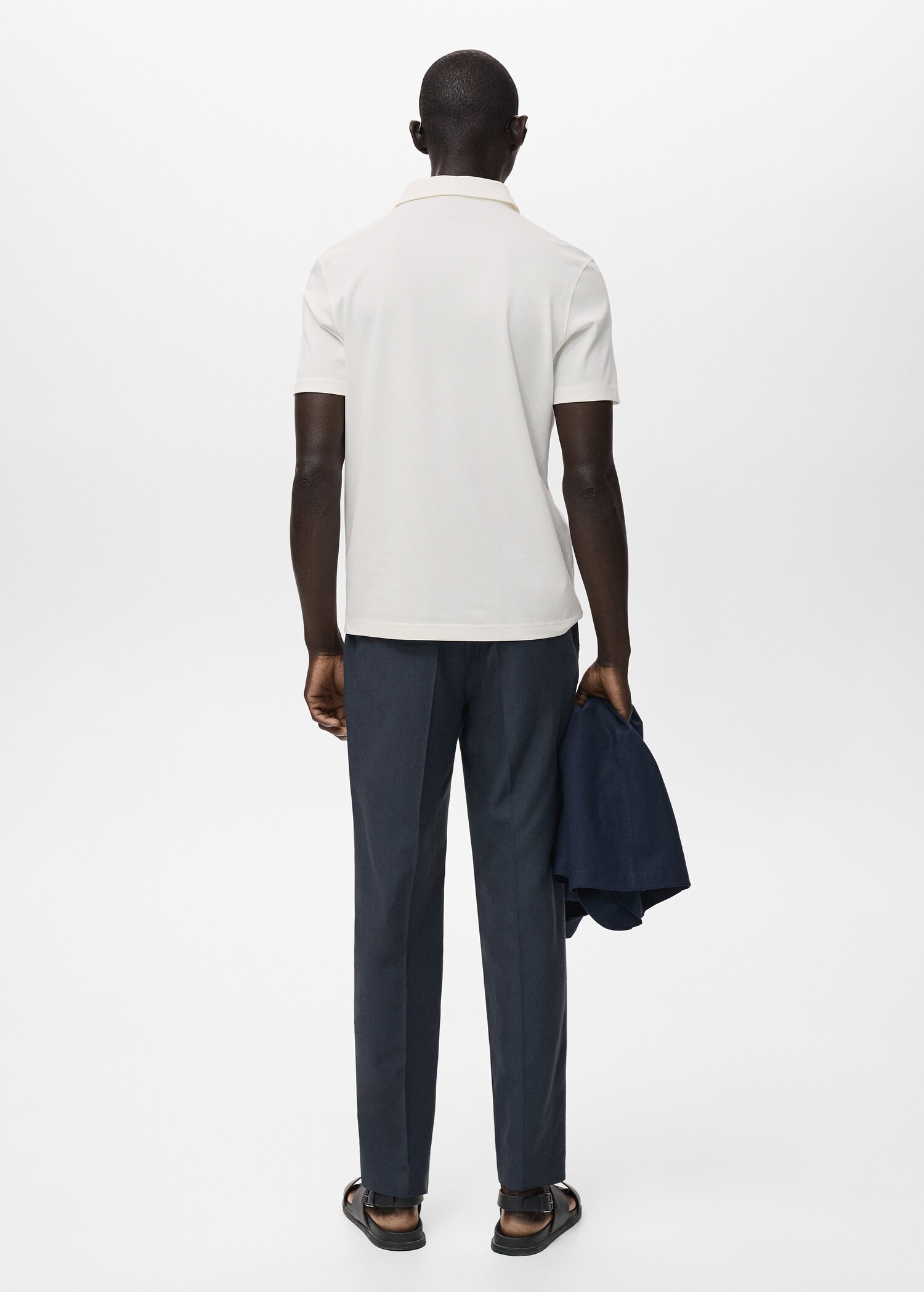 Cotton tapered crop trousers - Reverse of the article