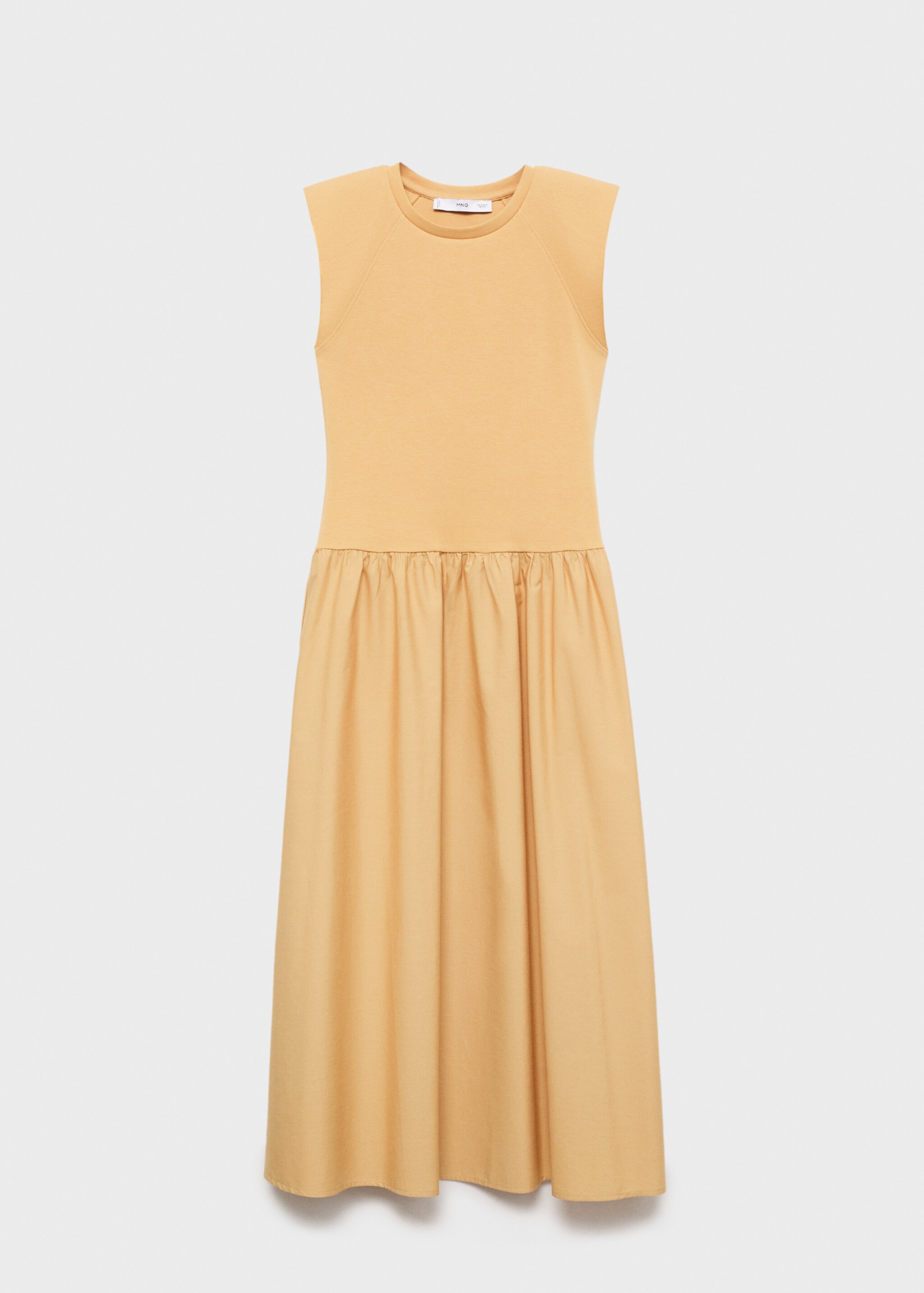 Combined fabric midi-dress - Article without model