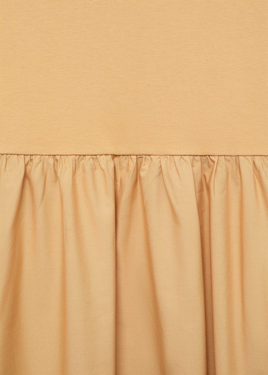 Combined fabric midi-dress