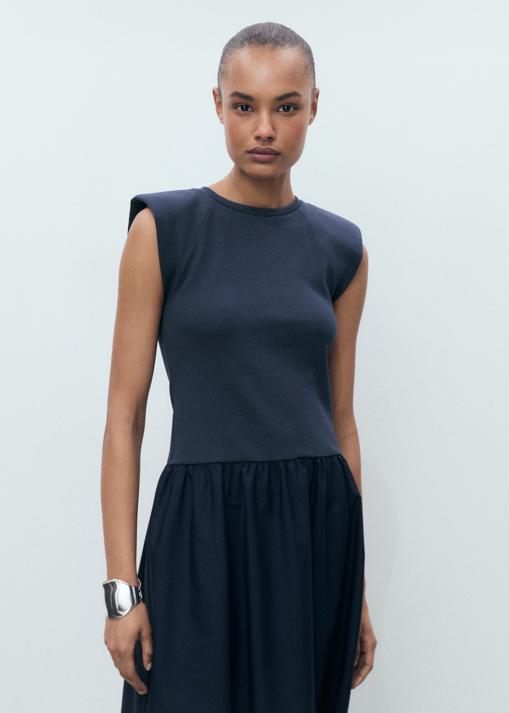 Mango Combined fabric midi-dress