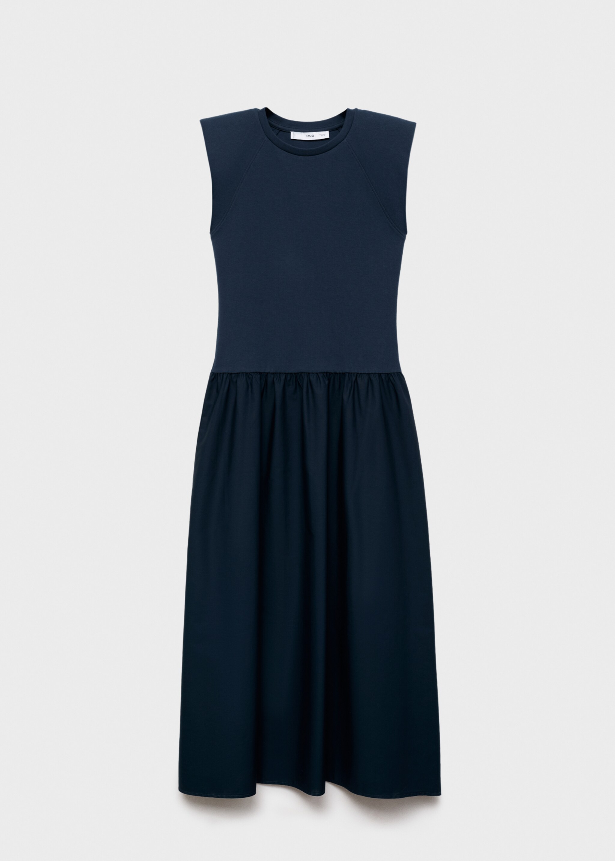 Combined fabric midi-dress - Article without model