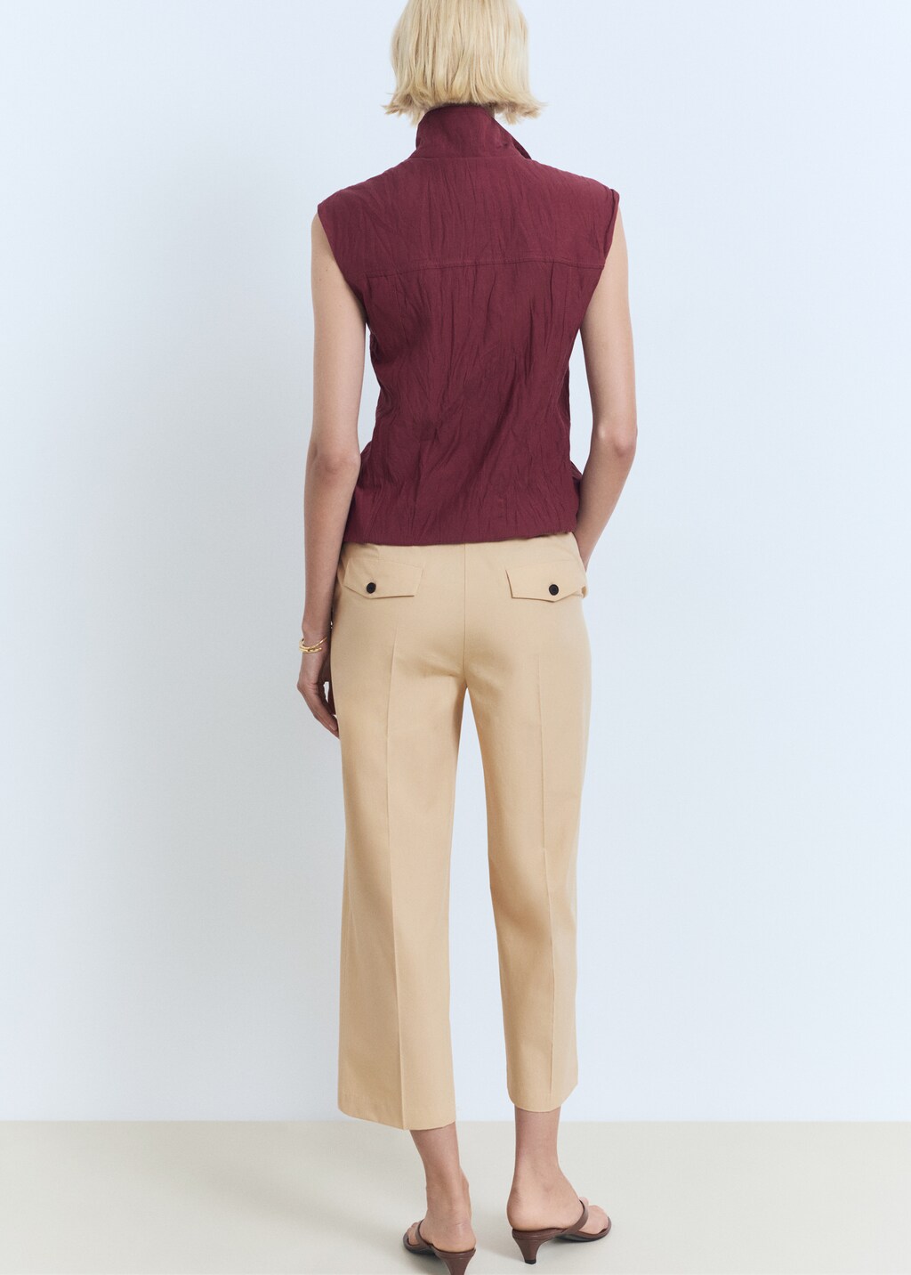 Straight-cut crop pants - image 3