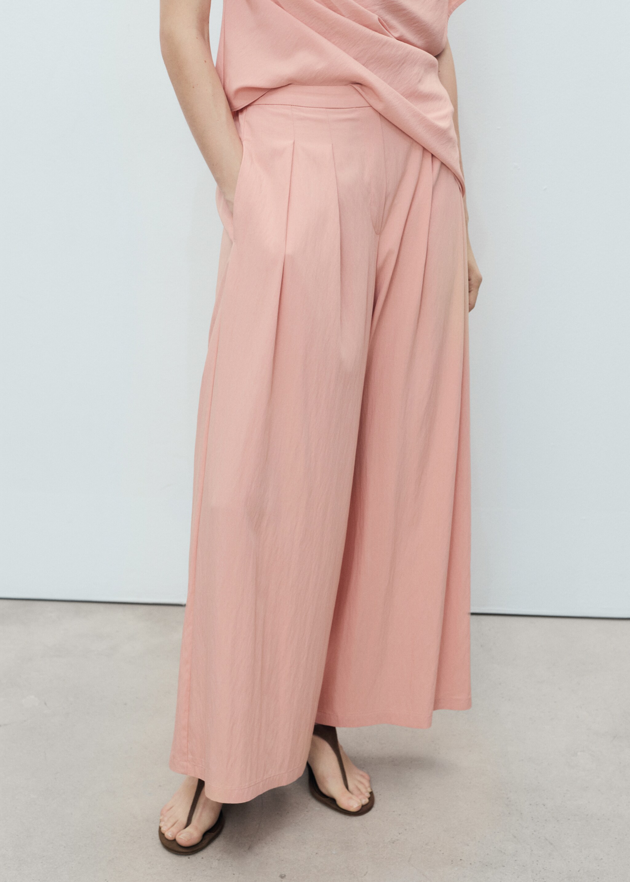 Dart palazzo trousers - Medium plane