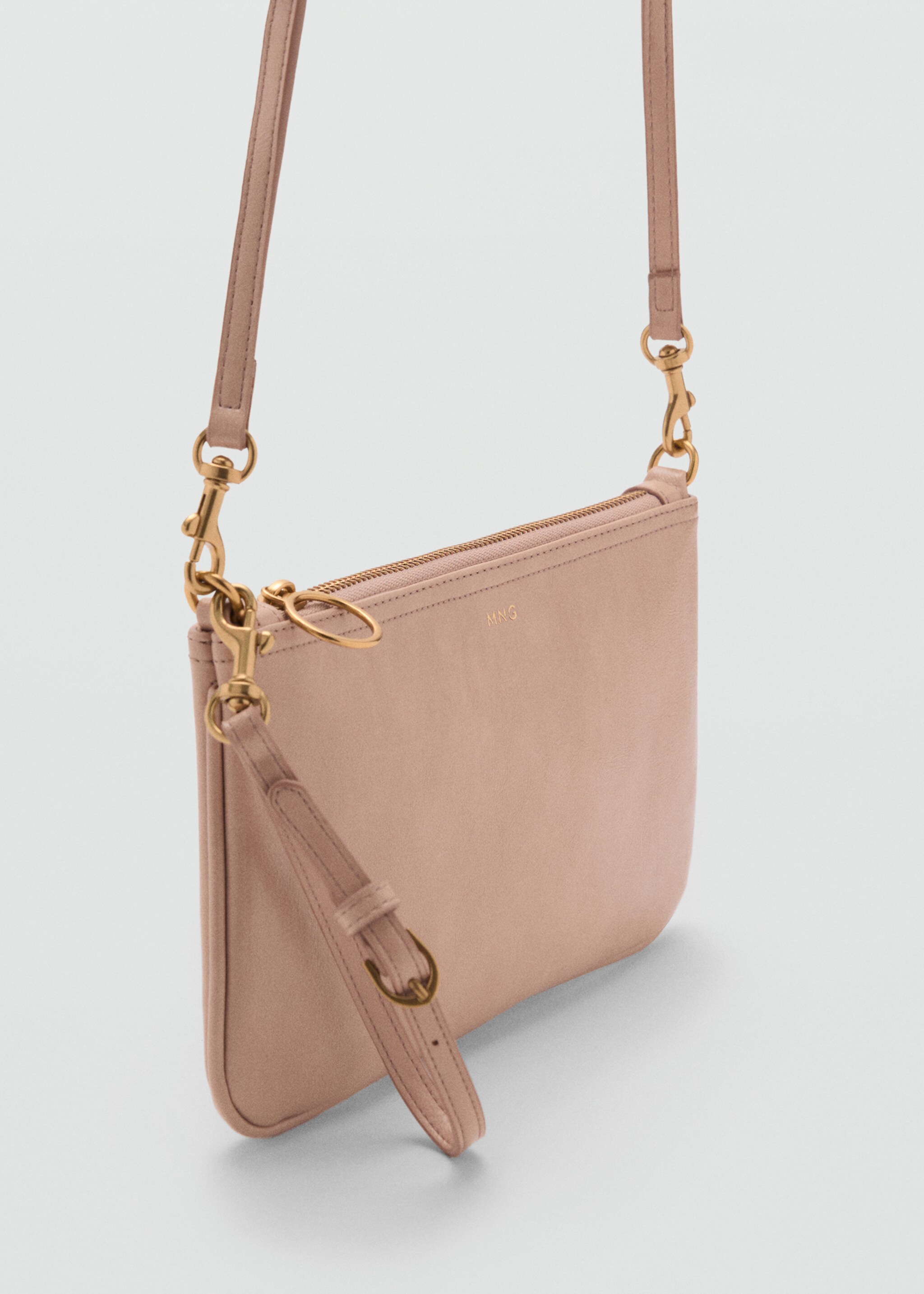 Tumbled leather-effect clutch - Medium plane