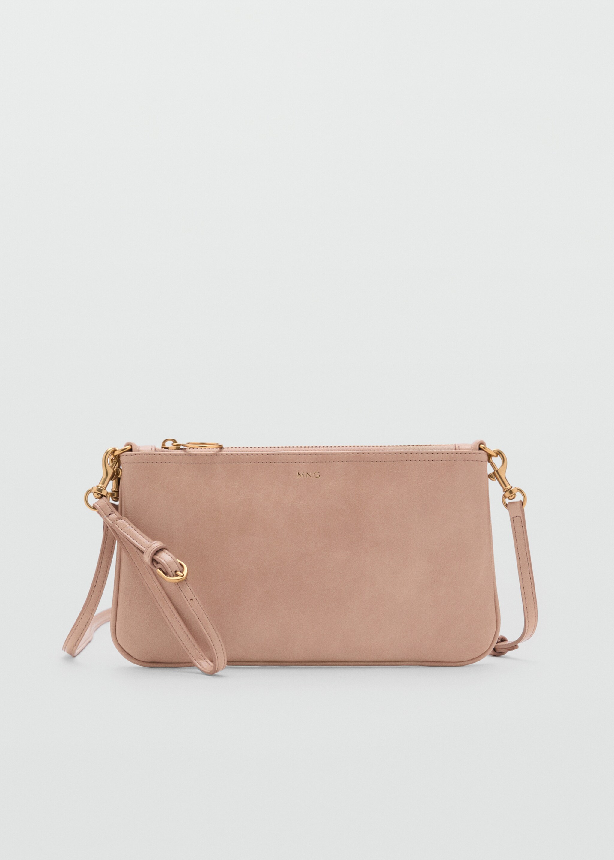 Tumbled leather-effect clutch - Article without model