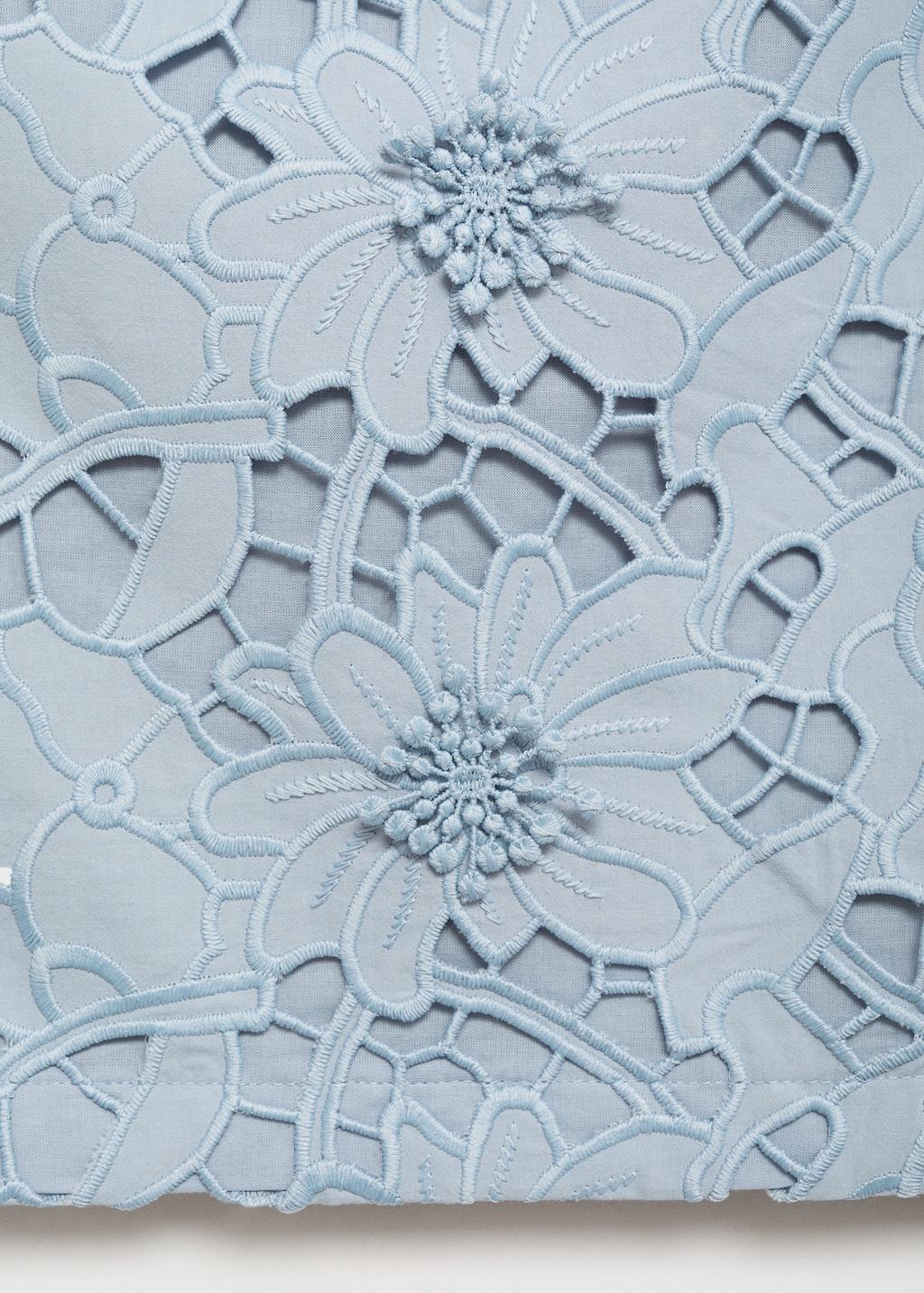 Embroidered cotton skirt