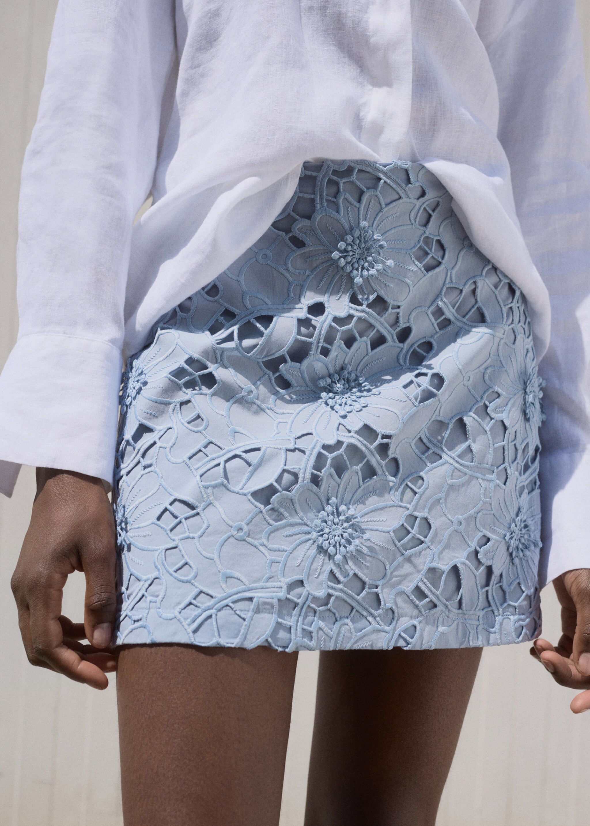Falda algodón bordada - Detalle del artículo 1