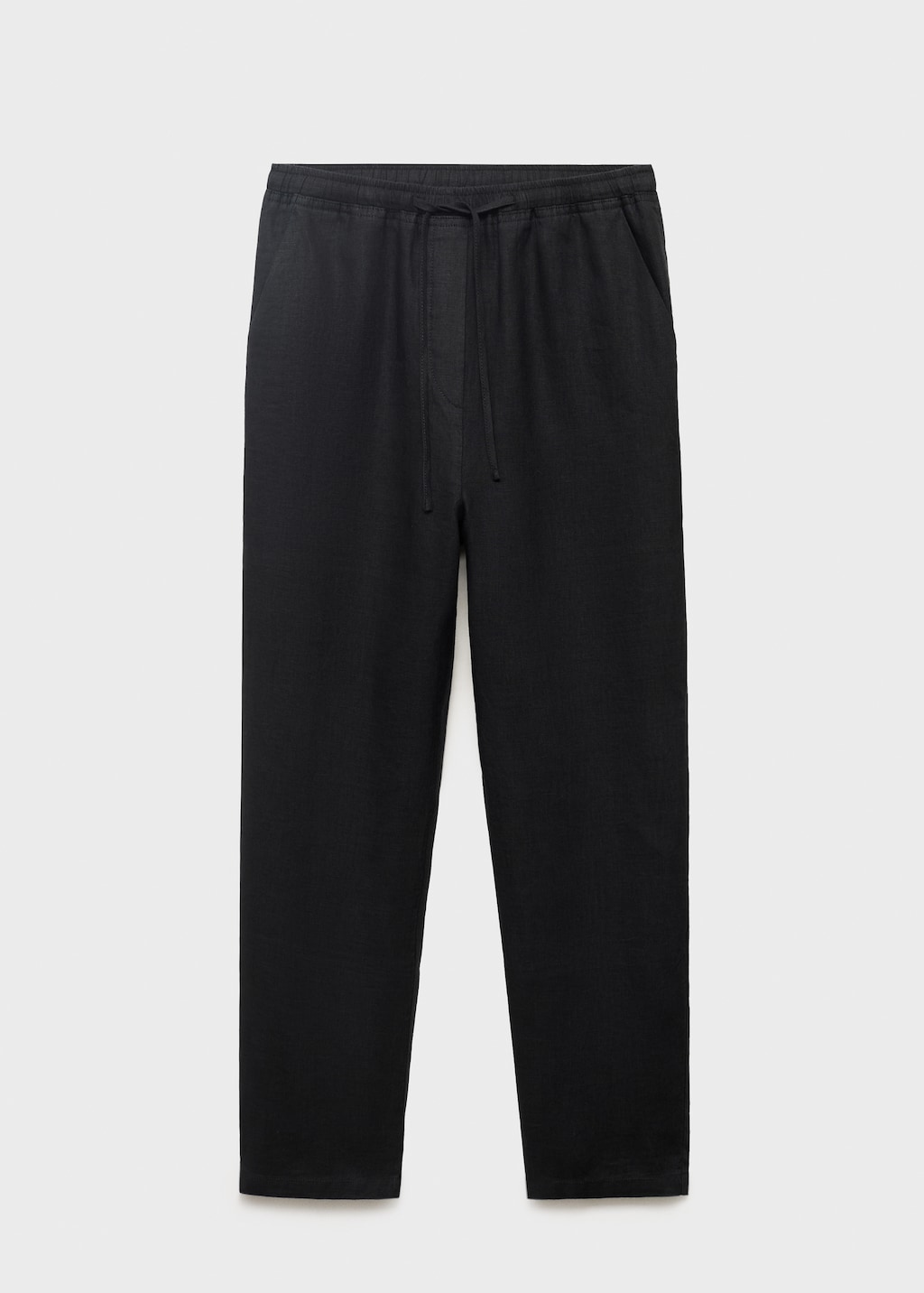 Linen pants with drawstring