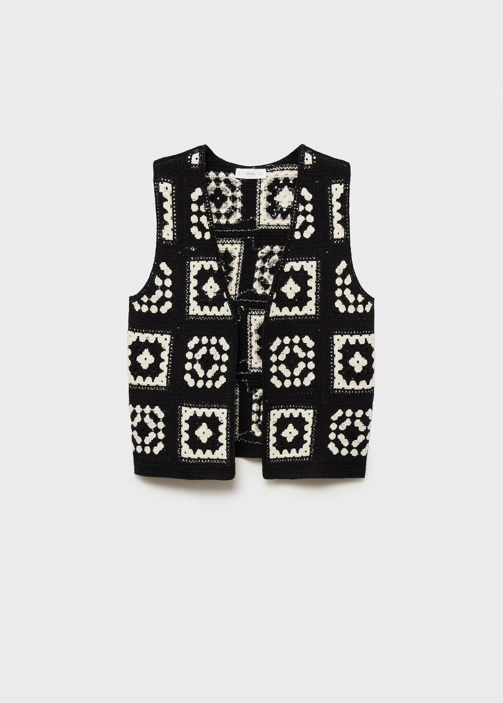 Crochet knitted vest