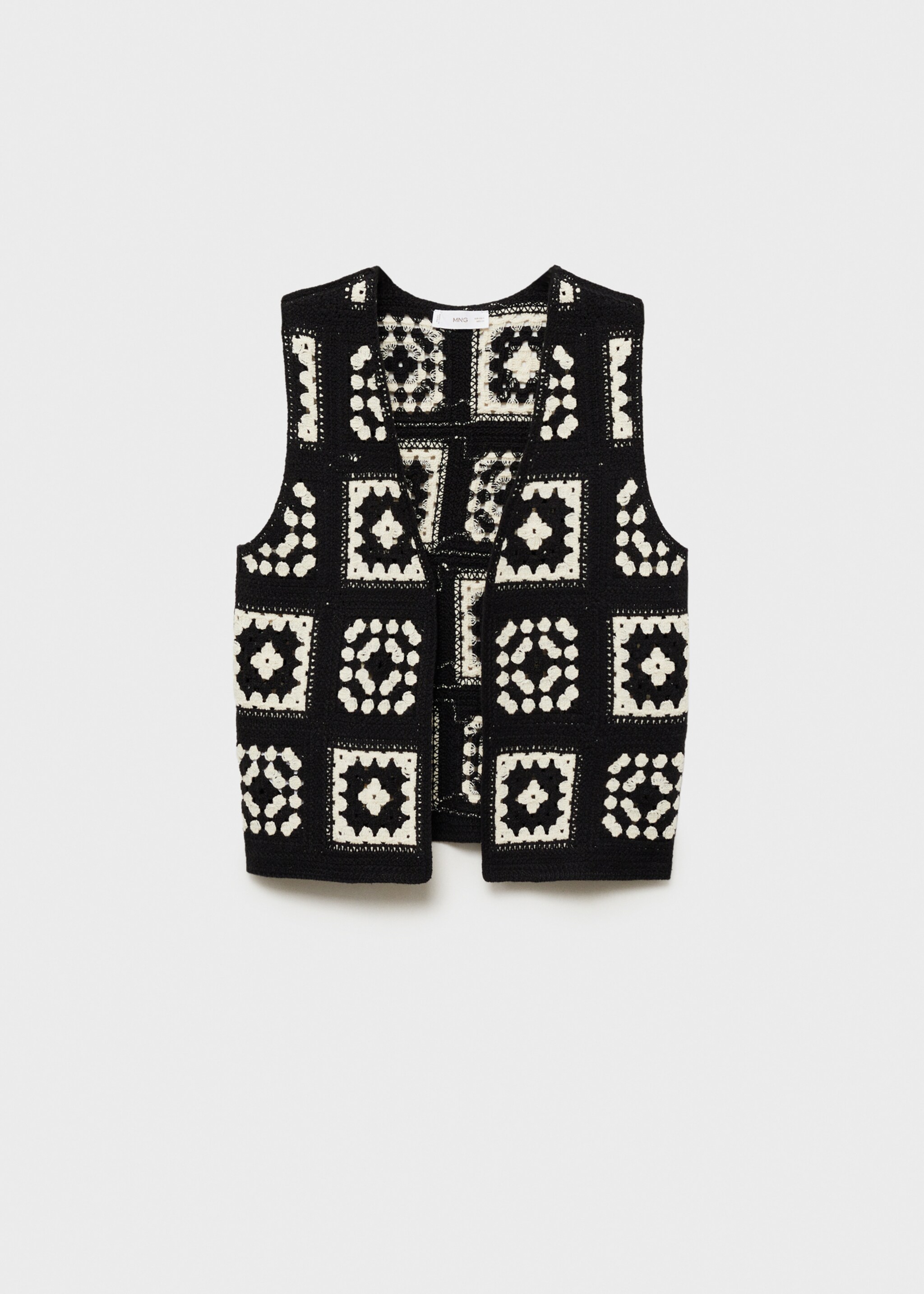 Crochet knitted waistcoat - Article without model