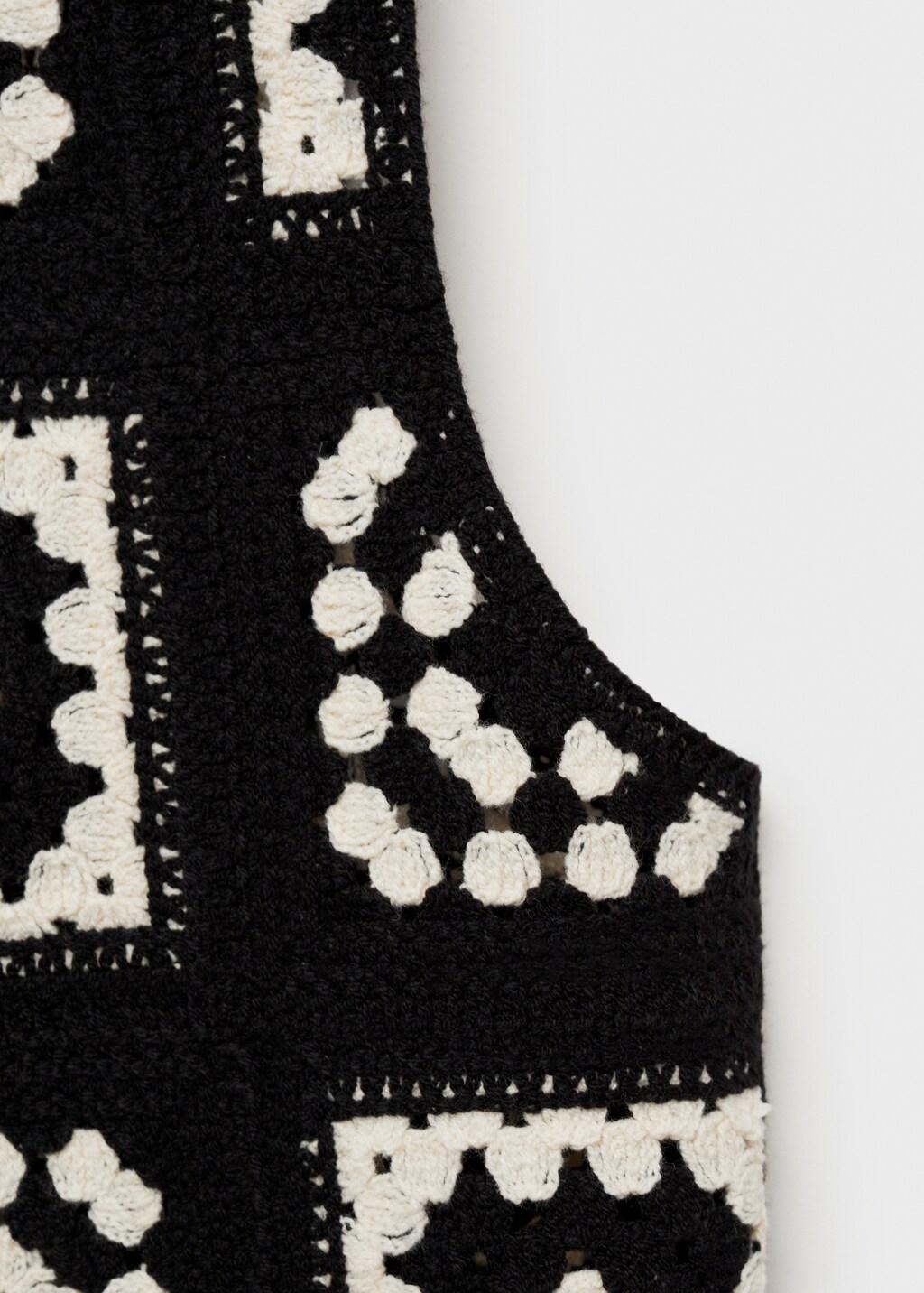 Crochet knitted vest