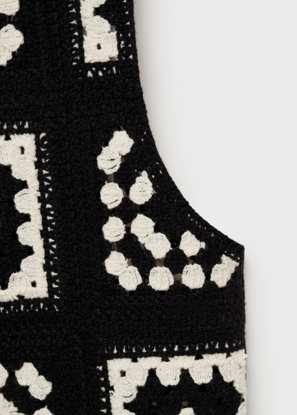 Crochet knitted vest