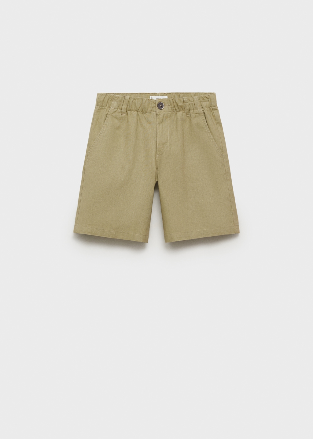 Linen-blend Bermuda shorts