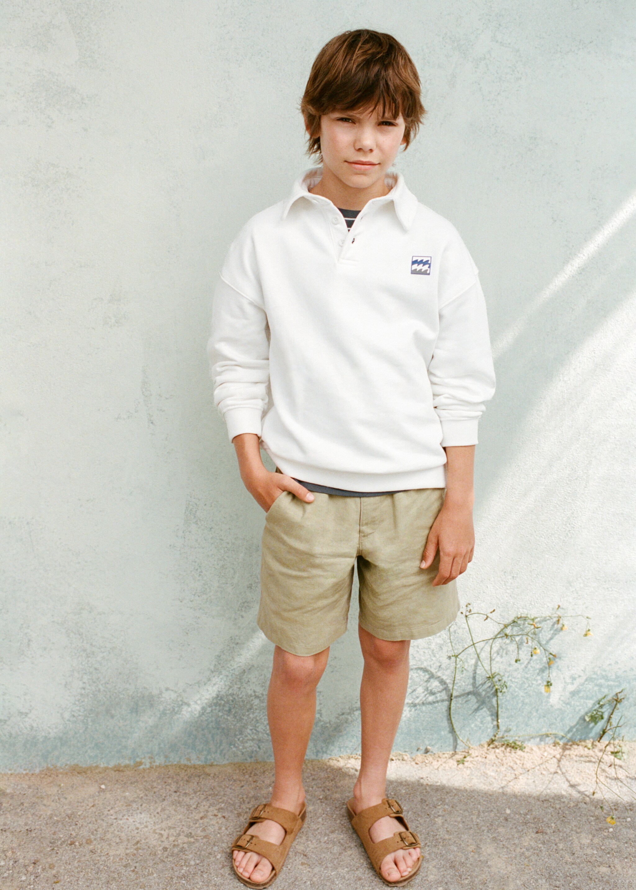 Linen-blend Bermuda shorts - Details of the article 6