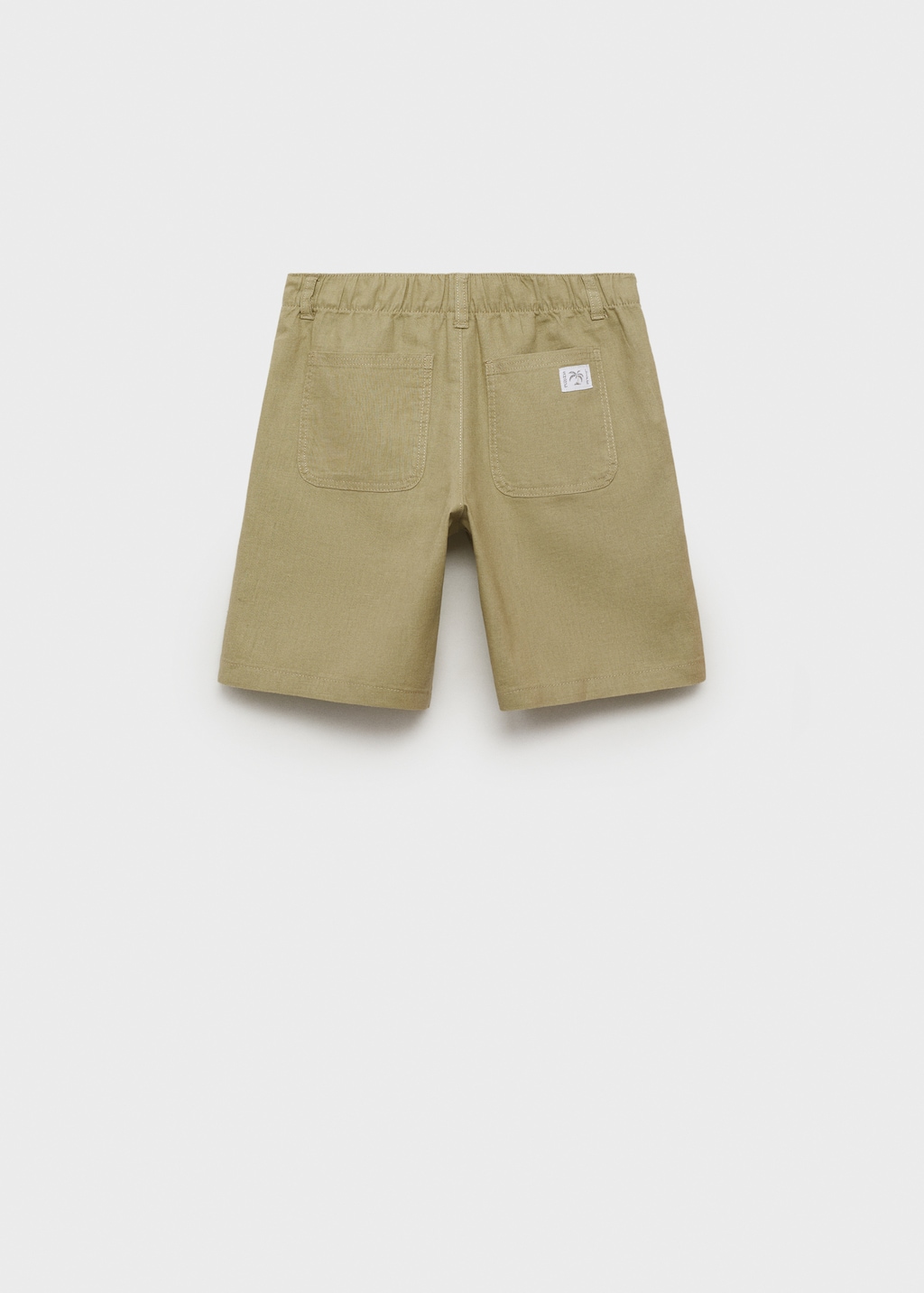 Linen-blend Bermuda shorts