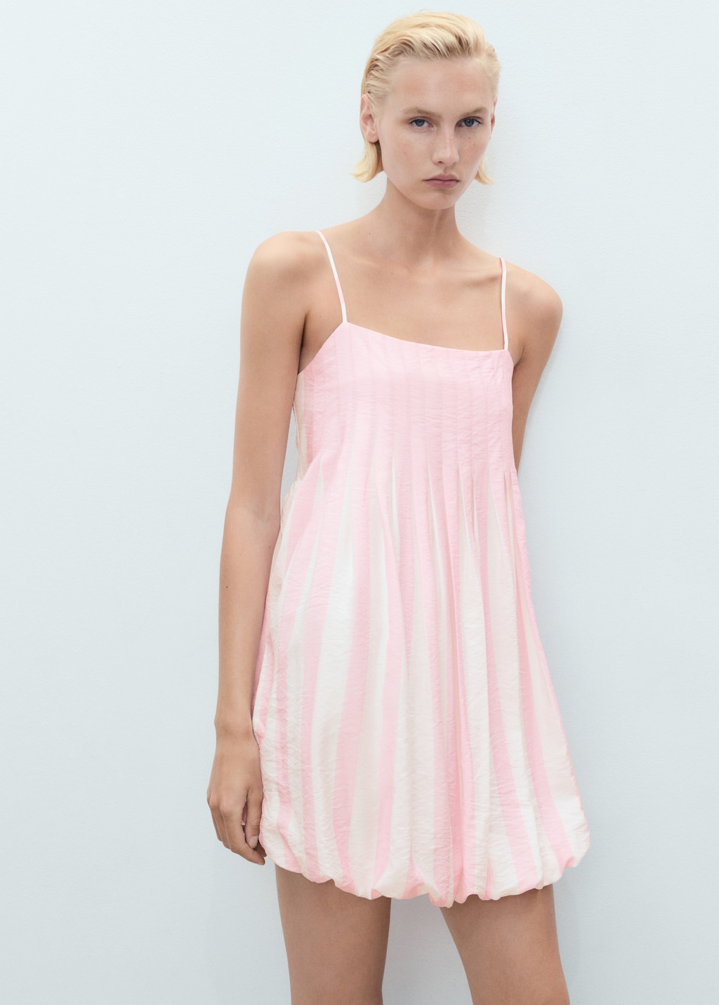 Striped balloon dress | MANGO Vietnam