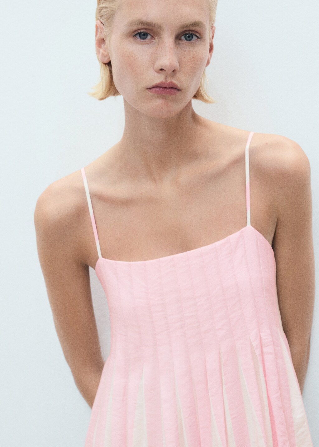 Striped balloon dress - image 4