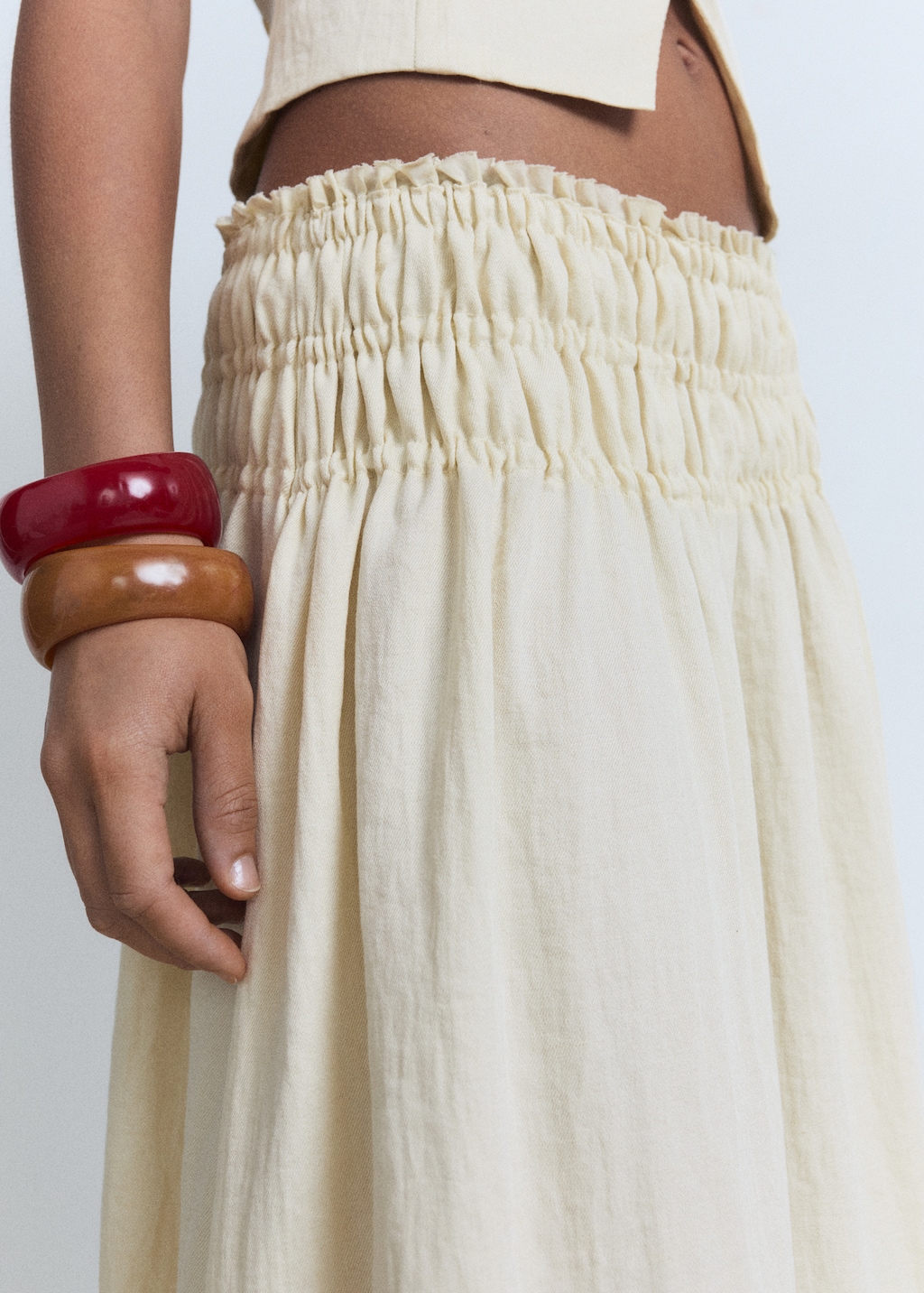 Long gathered panel skirt - image 4