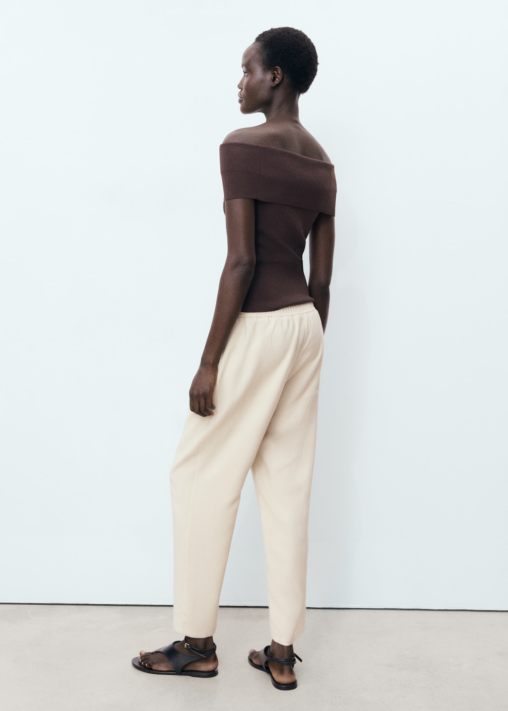 Drawstring flowy pants