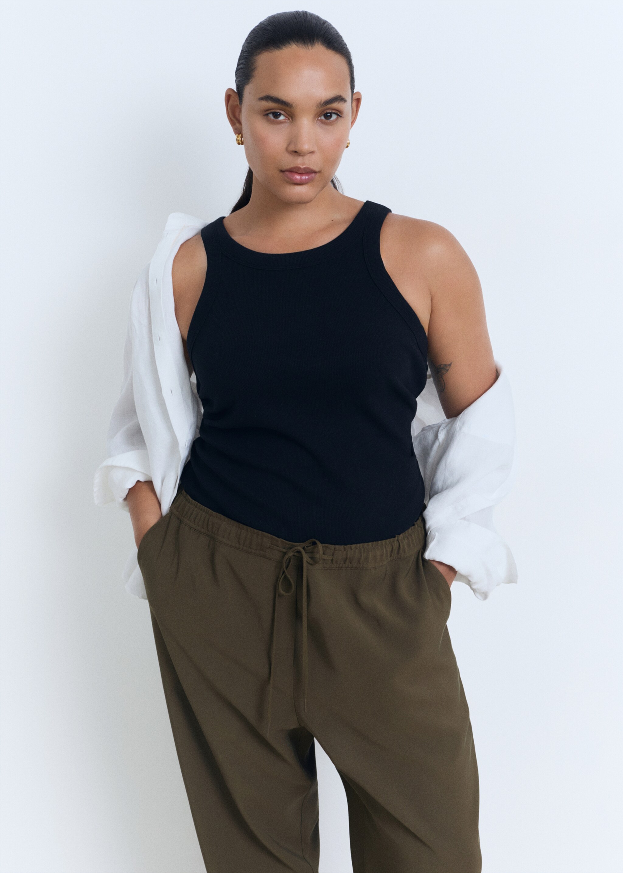 Pantalón fluido cordón - Detalle del artículo 5