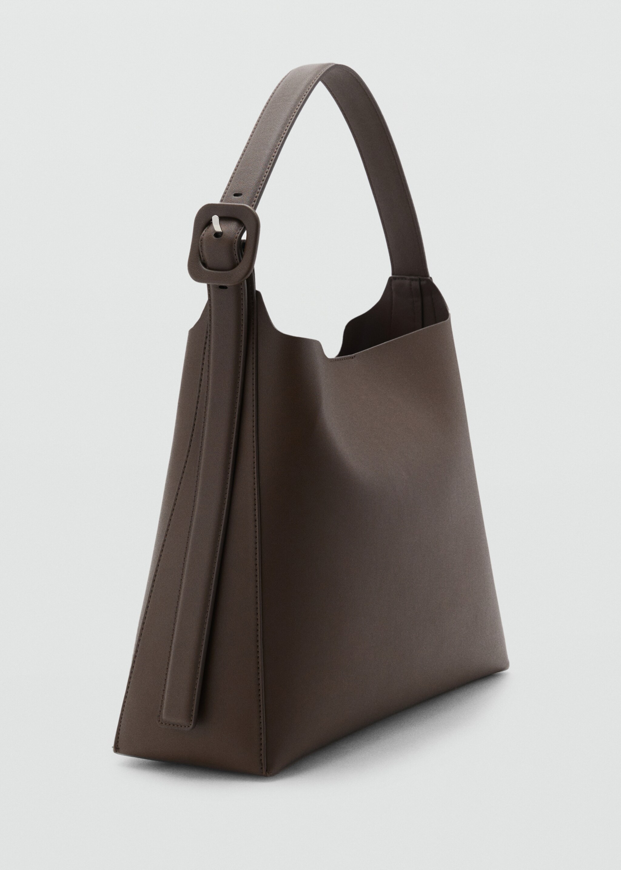 Bucket bag with buckle - Medium plane