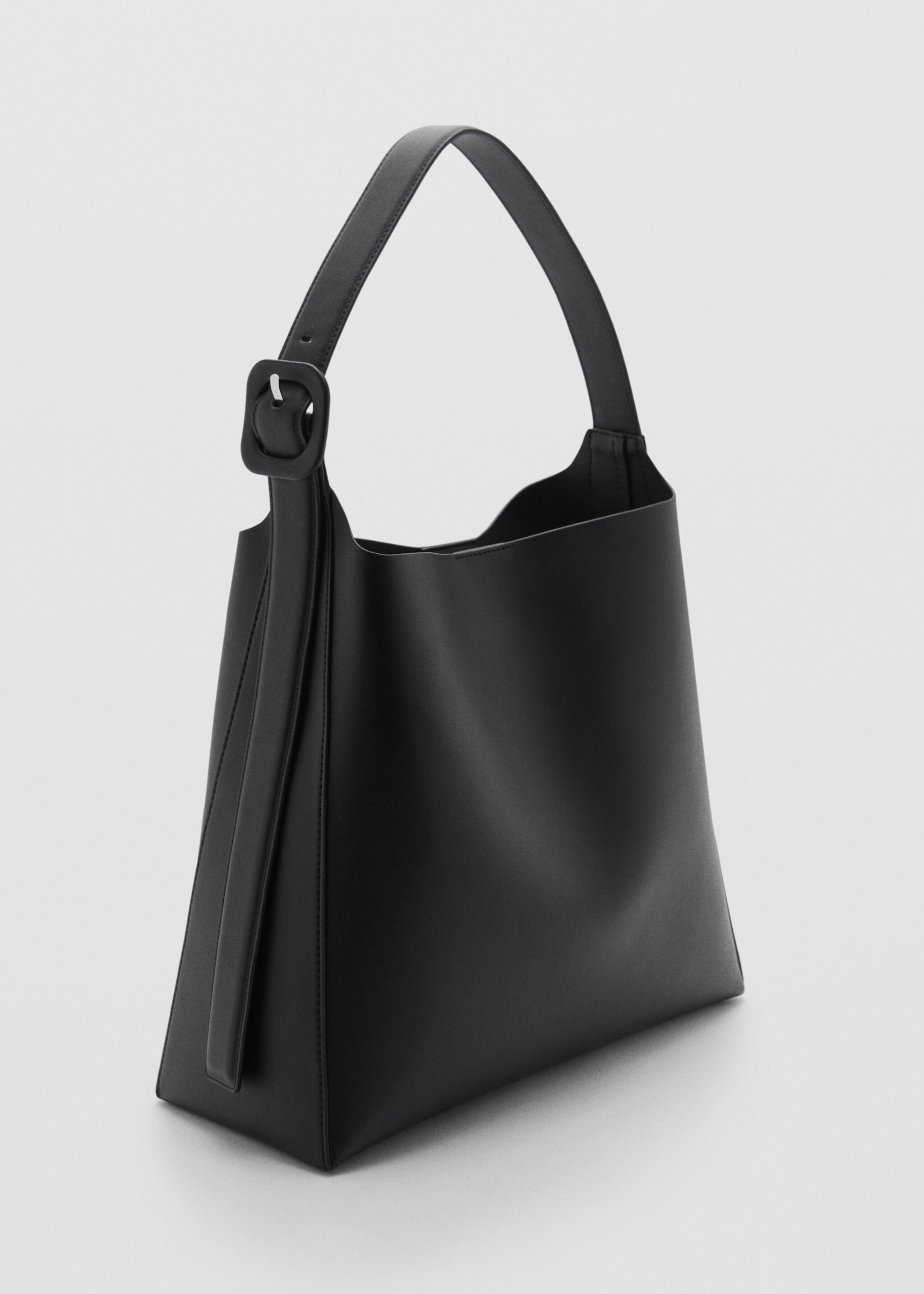 Bucket bag with buckle - Medium plane