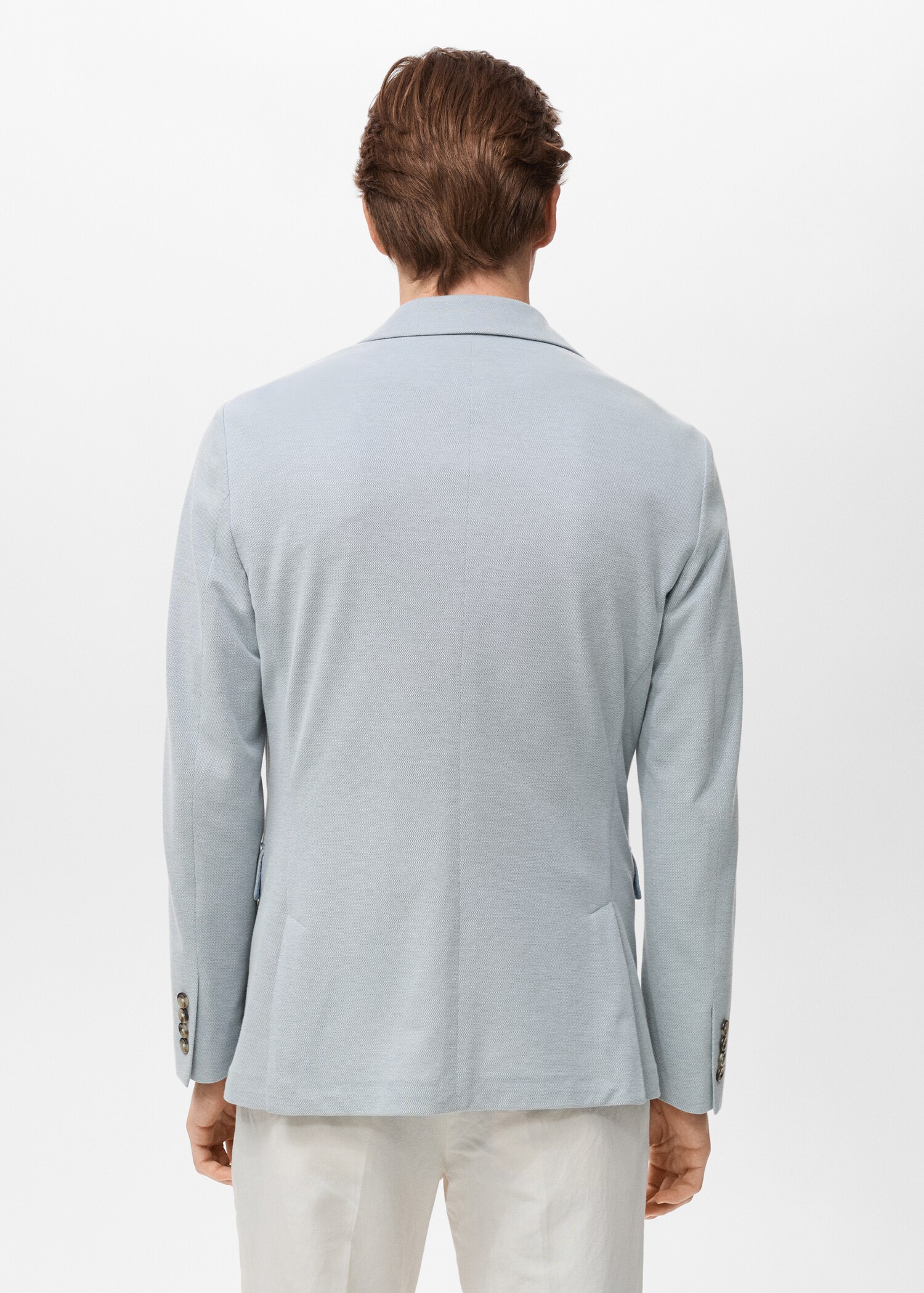 Verner slim-fit cotton blazer - Reverse of the article