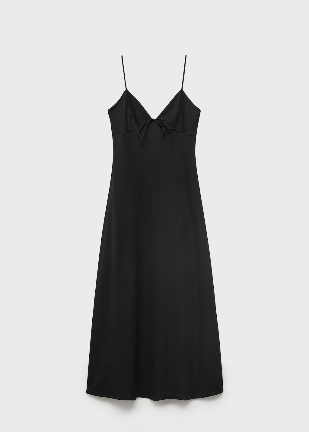 Mango Long dress with bow neckline