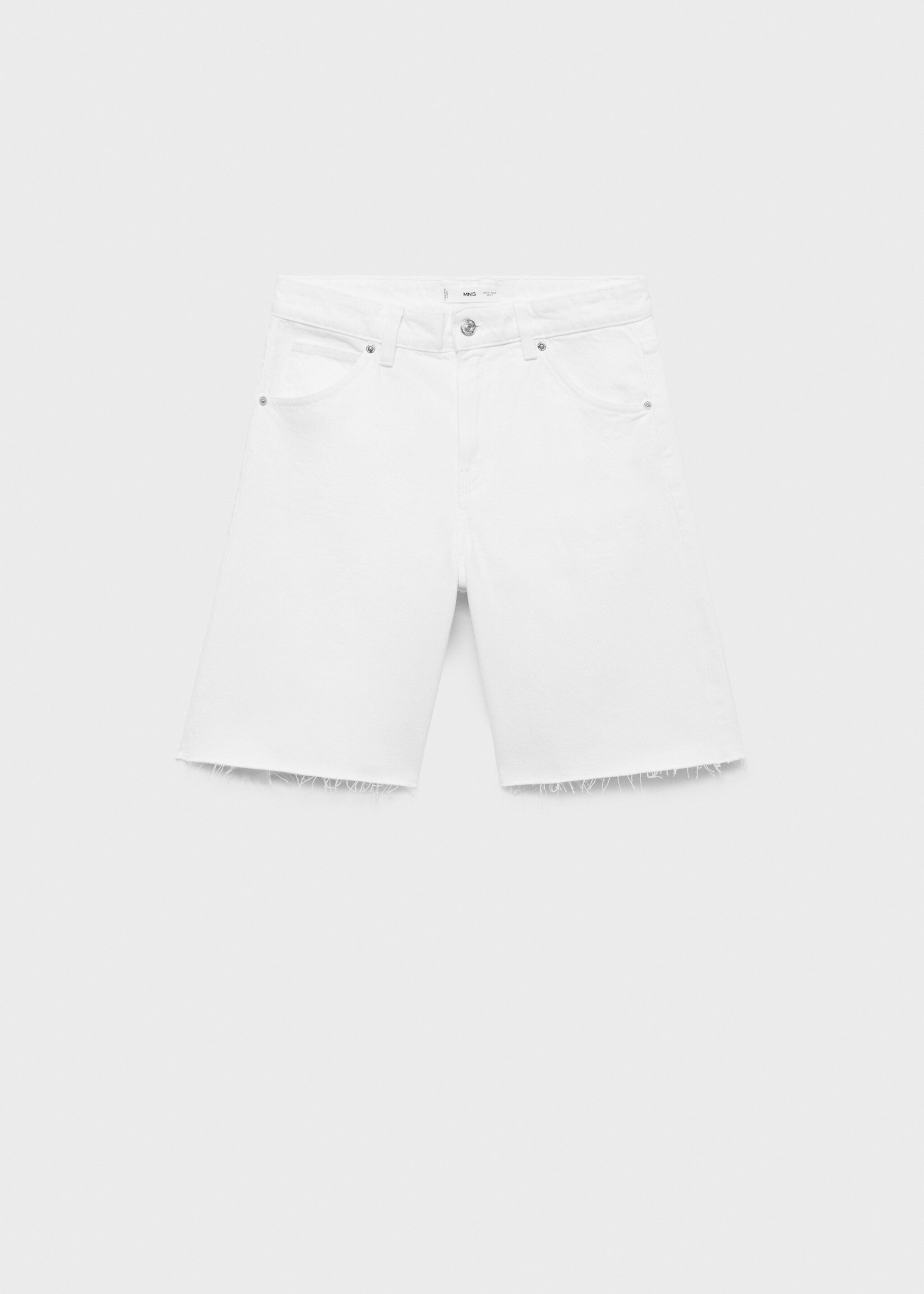 Frayed hem denim shorts - Article without model