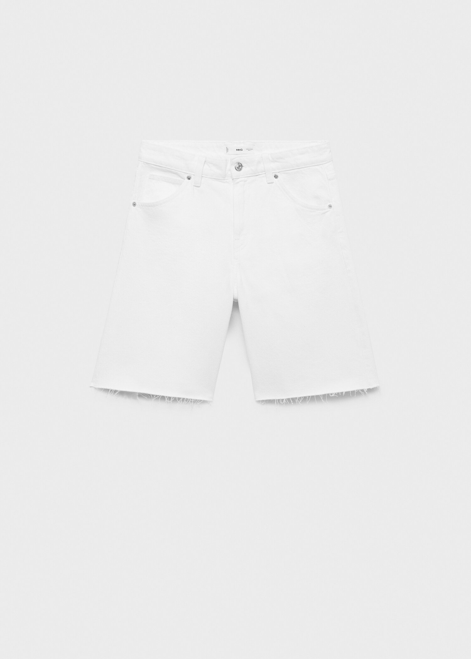 Bermudas denim bajo deshilachado - Artículo sin modelo