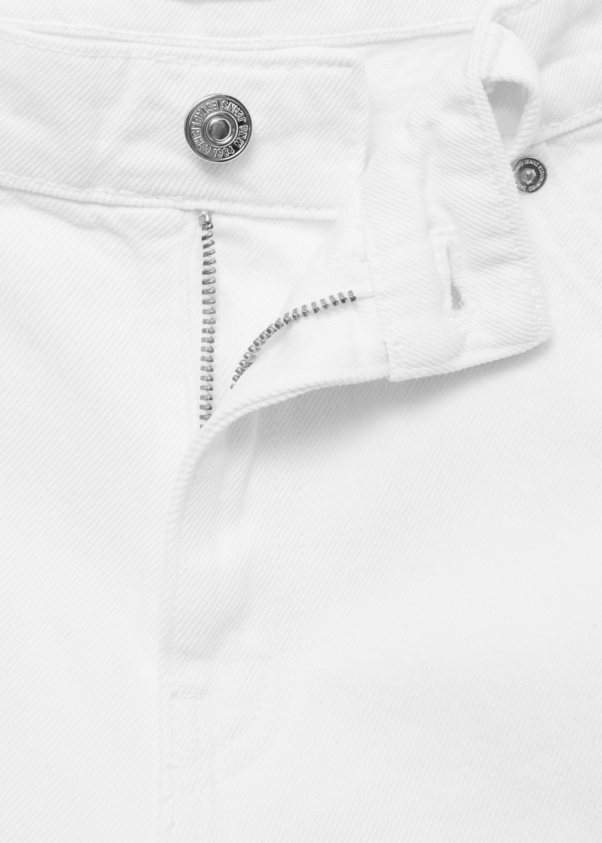 Denim bermuda shorts with frayed hem - Details of the article 8
