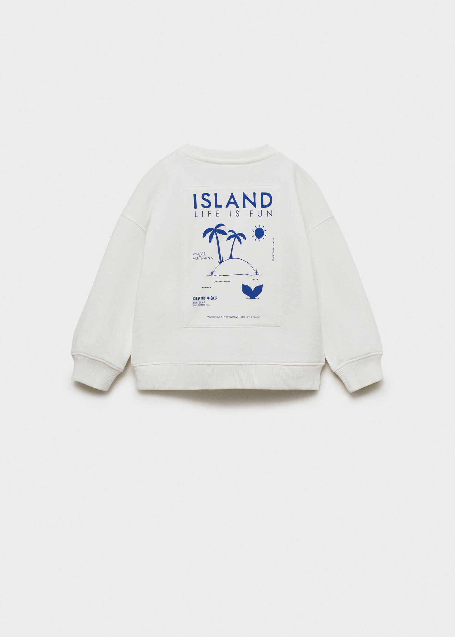 Sudadera estampado palmeras - Reverso del artículo