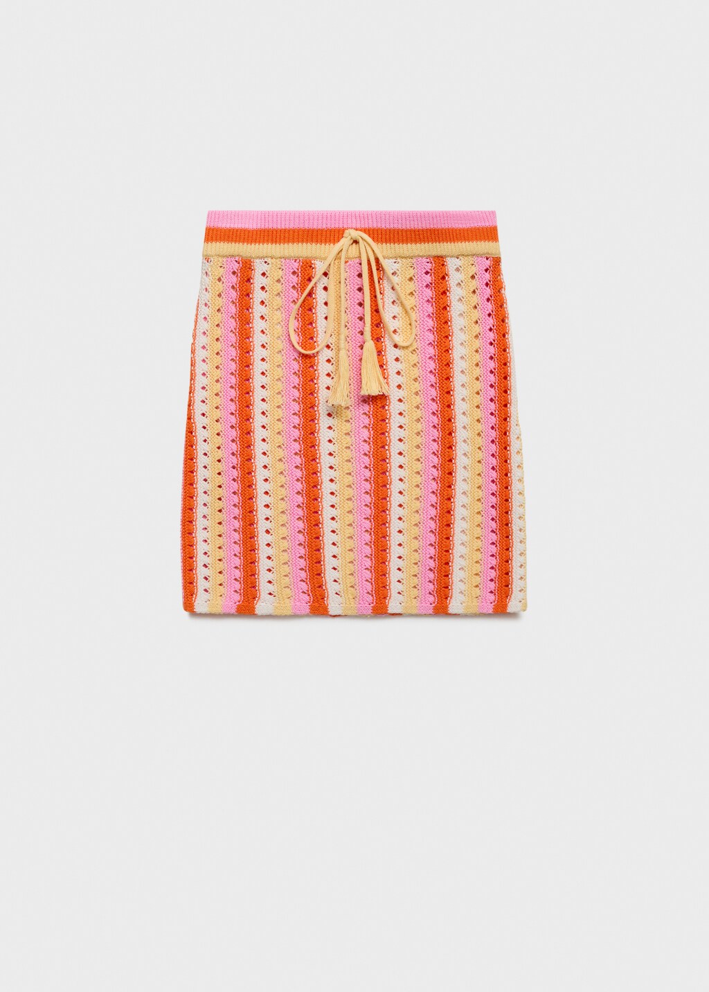 Two-tone striped crochet skirt - image 5