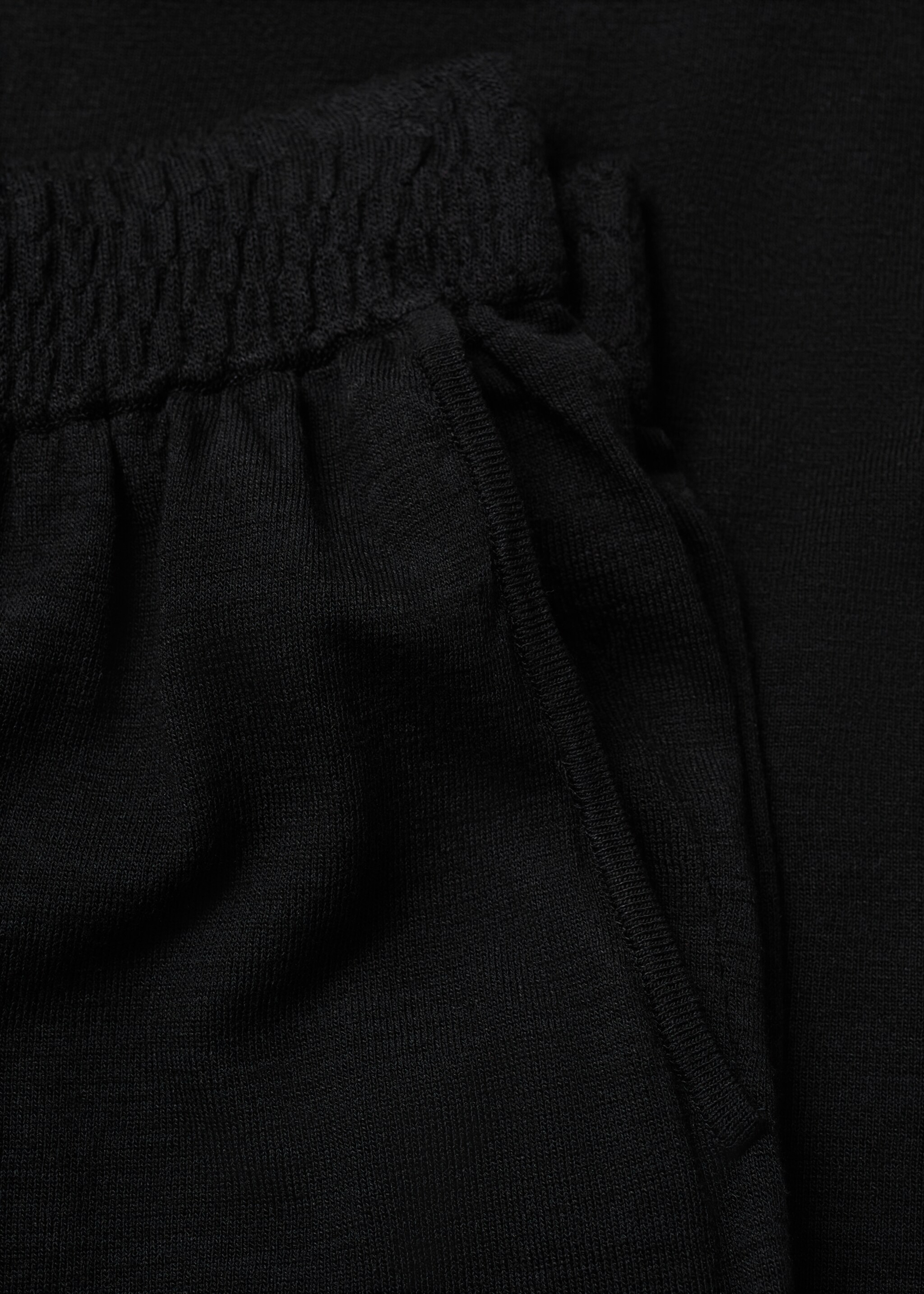 Celana straight rajutan halus - Rincian barang 8, Hitam. Ref: 17091185-00.
