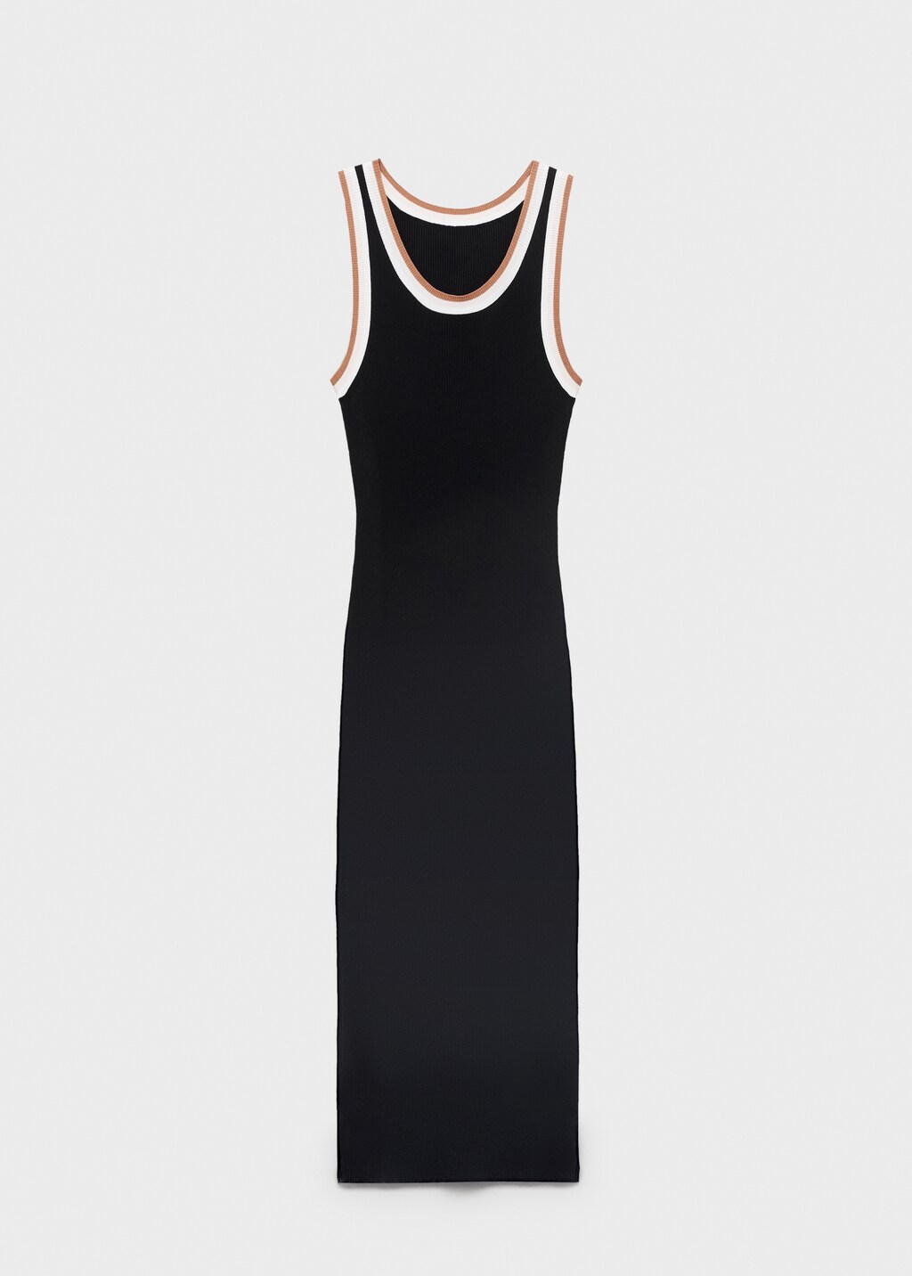 Knitted dress with contrasting details - image 5