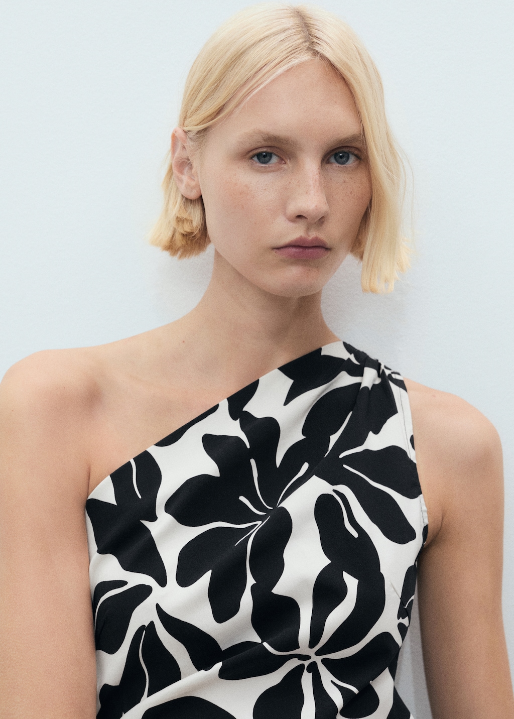 Asymmetrical pleated dress