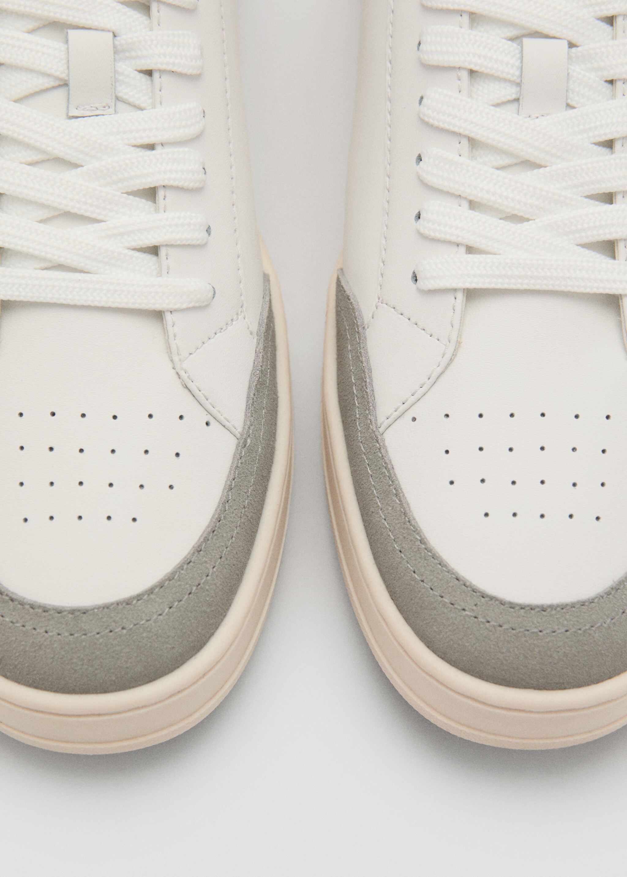 Combined leather trainers - Details of the article 1