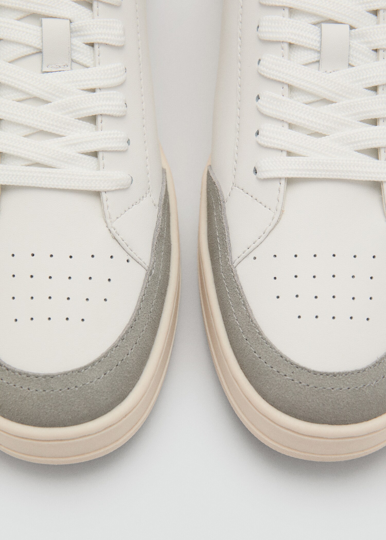 Combined leather trainers - Details of the article 1