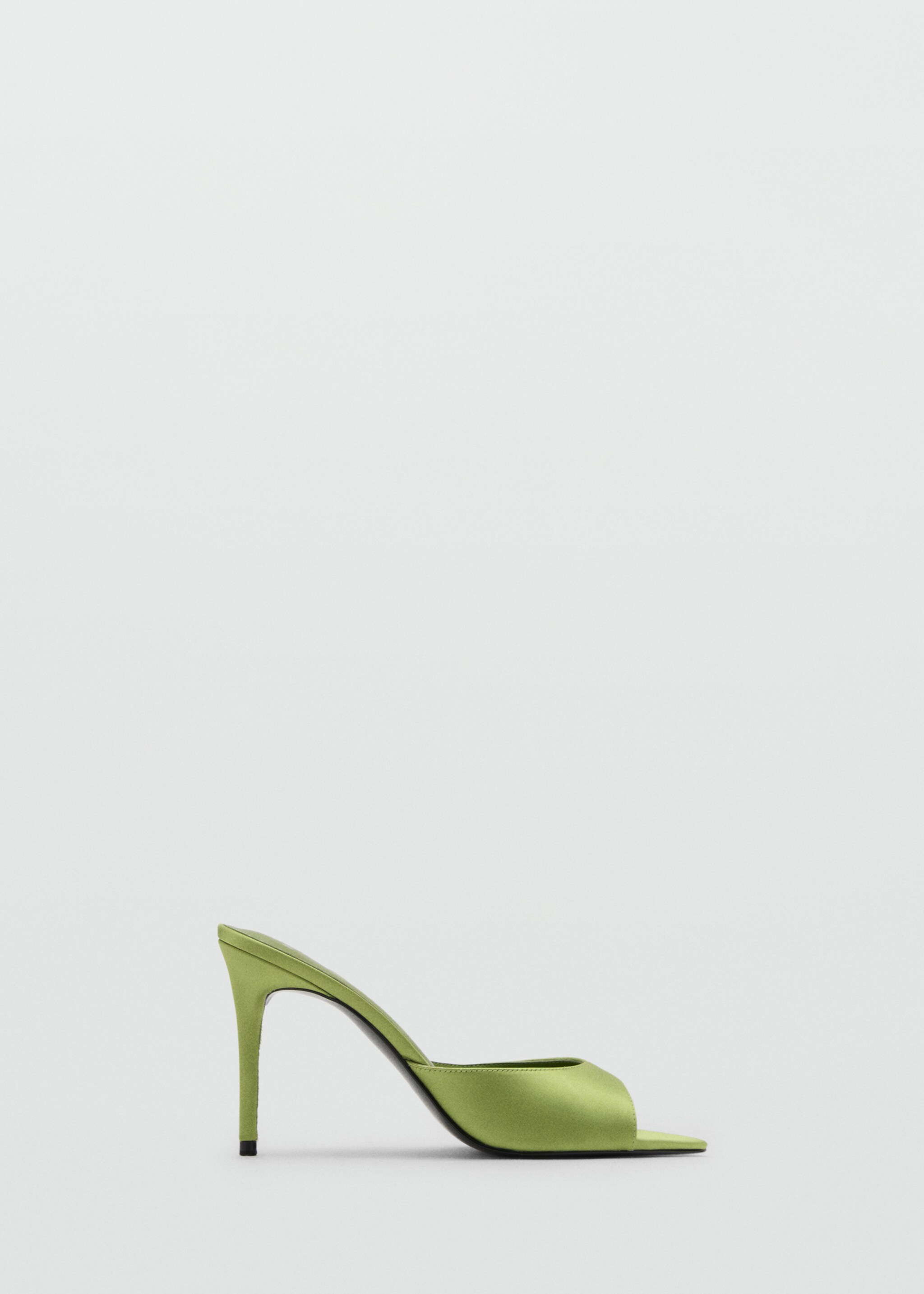Satin-effect heeled sandals - Изделие без модели
