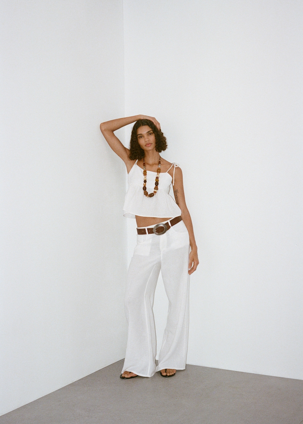 Straight-fit cotton pants