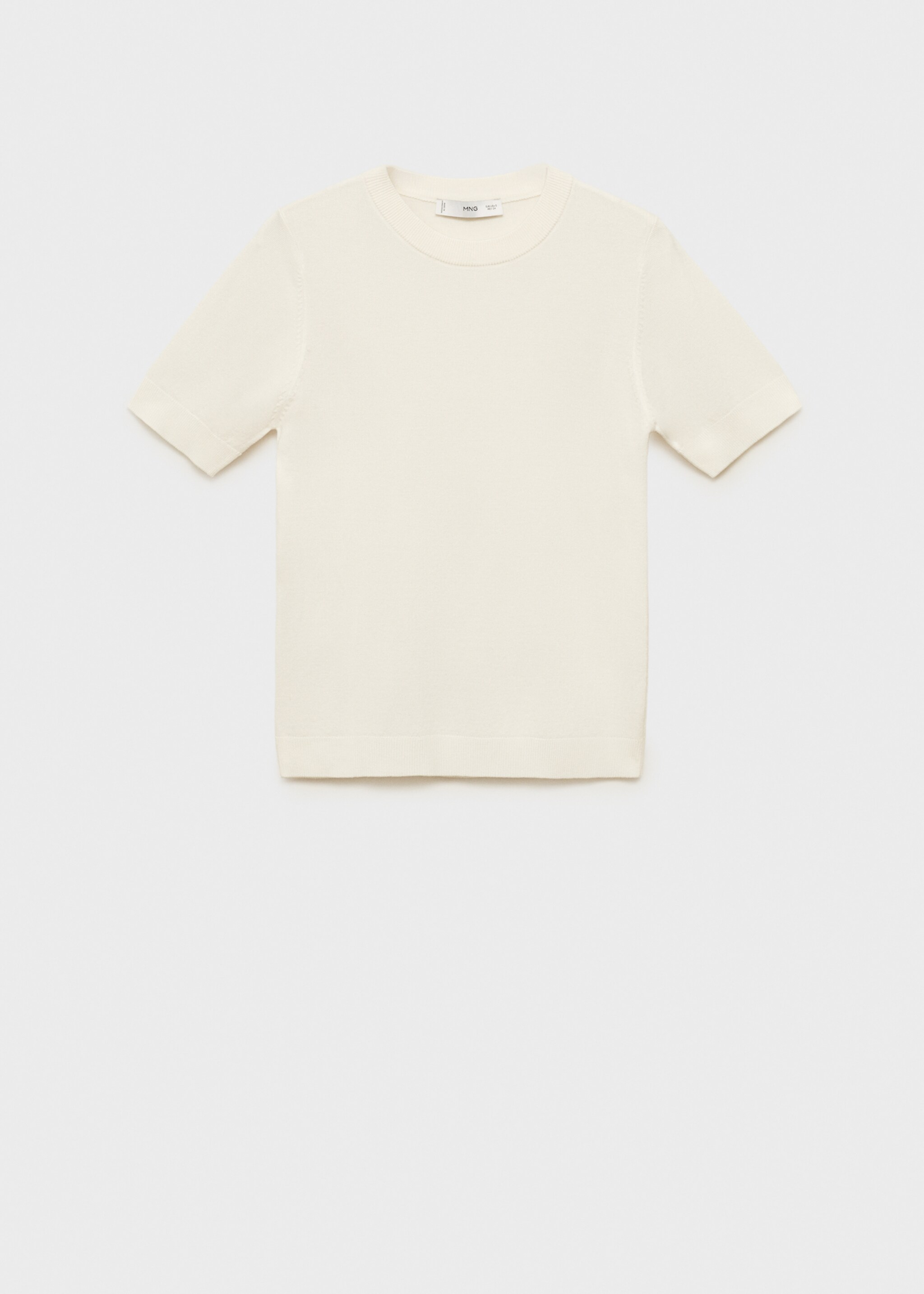 Short-sleeved fine-knit sweater - Article without model