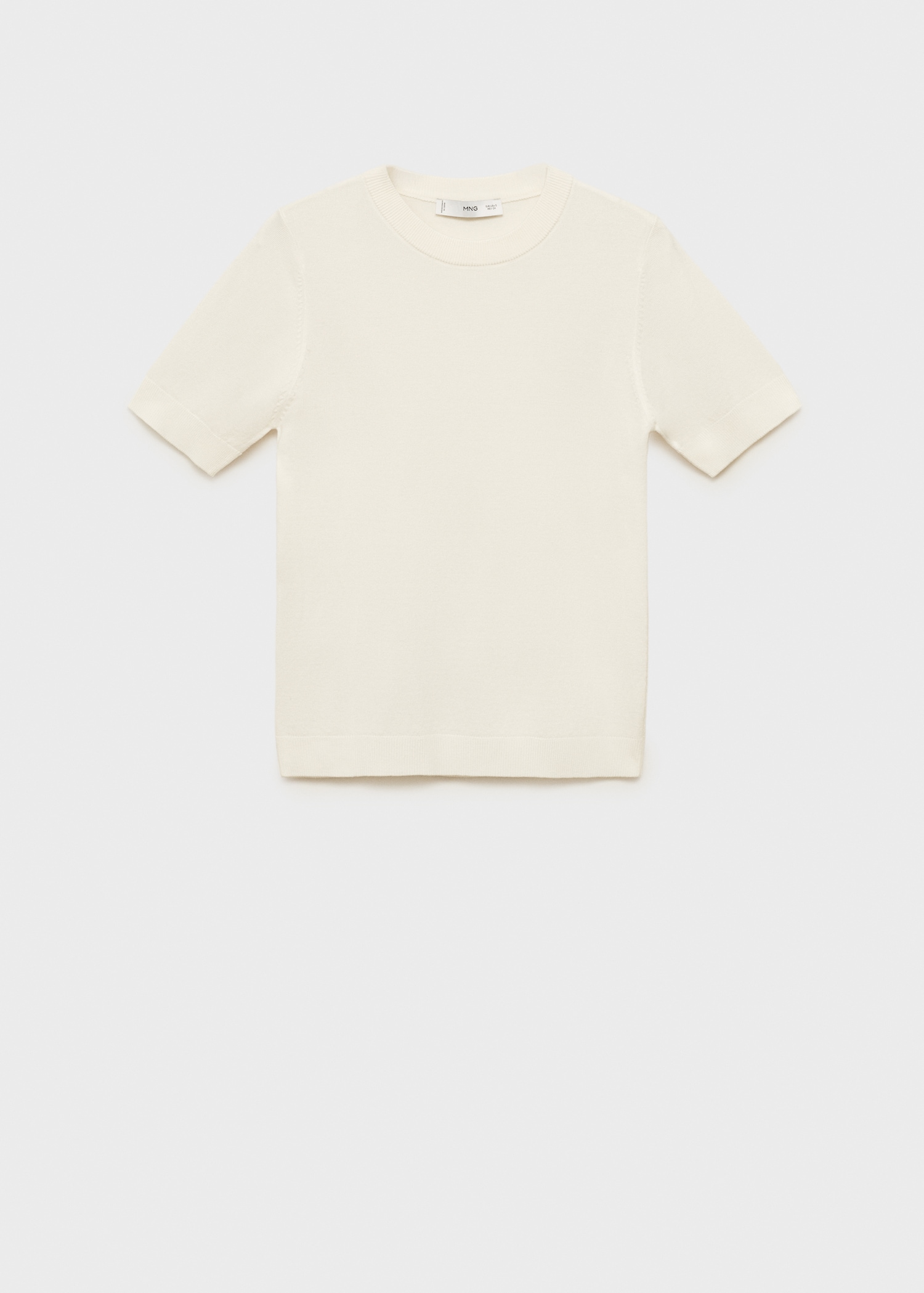 Short-sleeved fine-knit sweater - Article without model