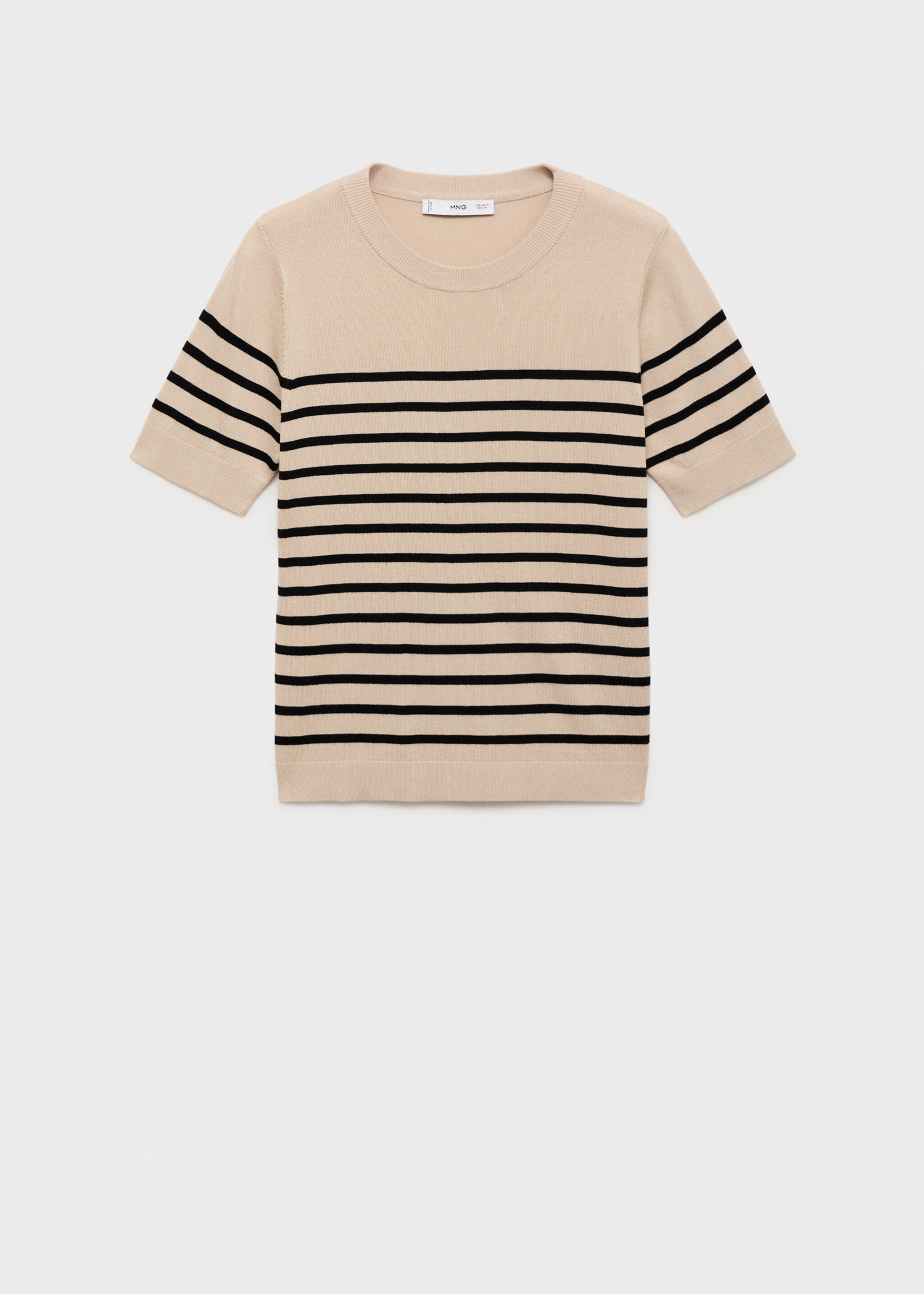 Short-sleeved fine-knit sweater - Article without model
