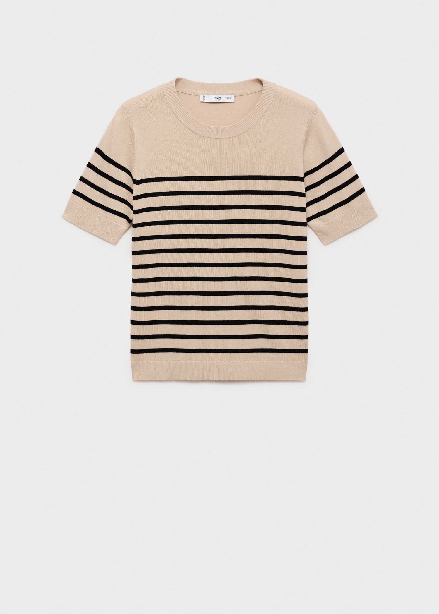 Short-sleeved fine-knit sweater - Article without model