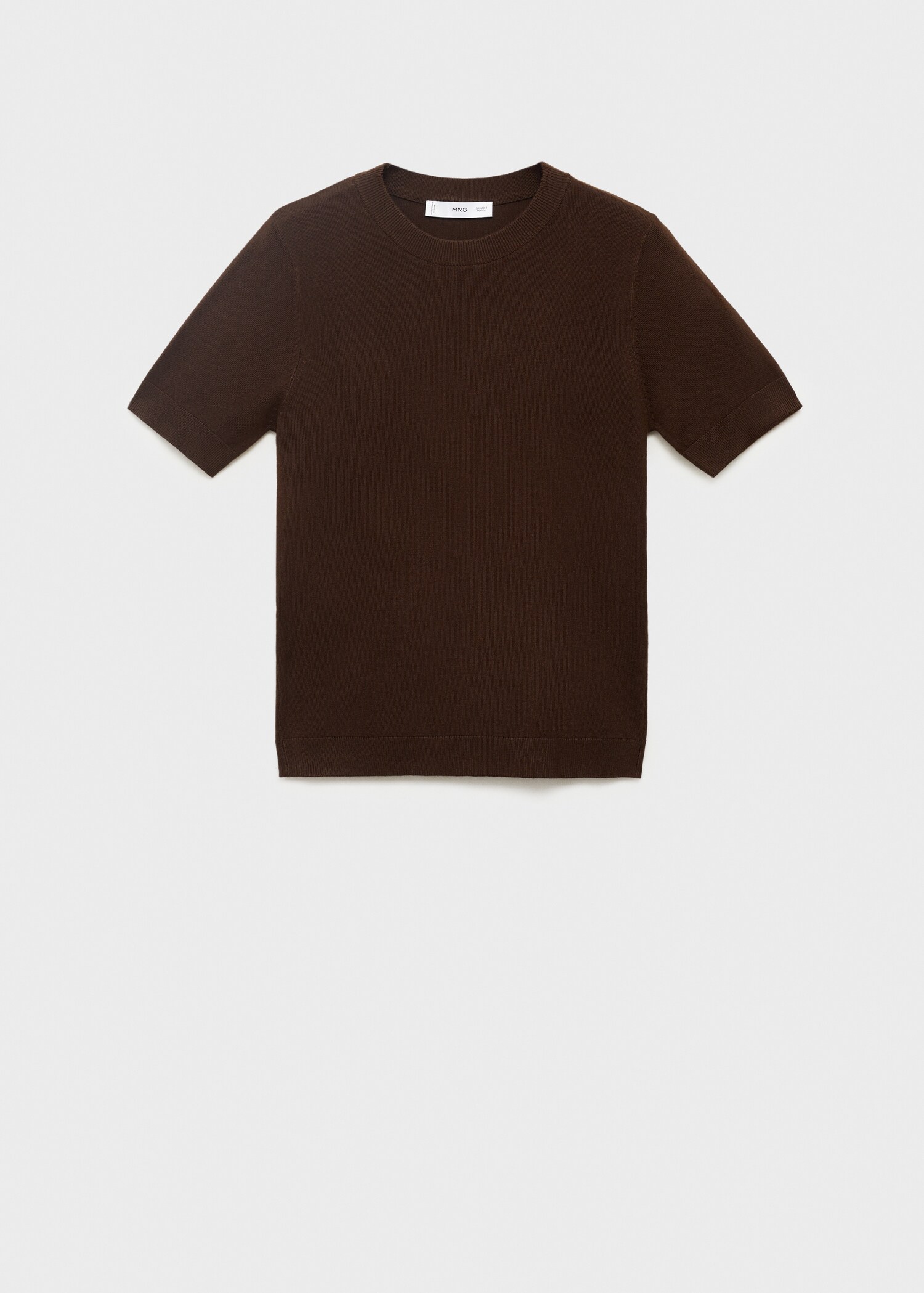 Short-sleeved fine-knit sweater - Article without model