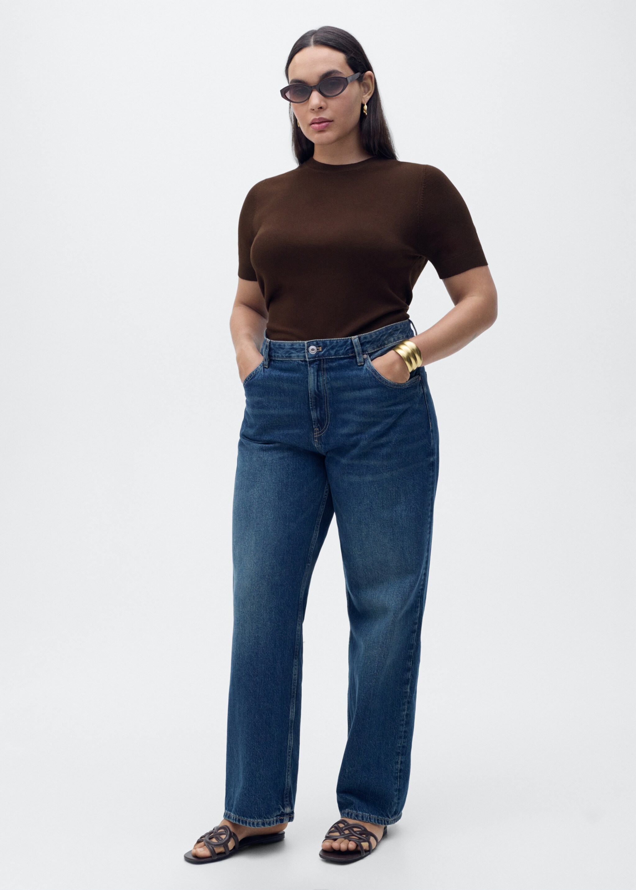 Short-sleeved fine-knit sweater - Details of the article 3