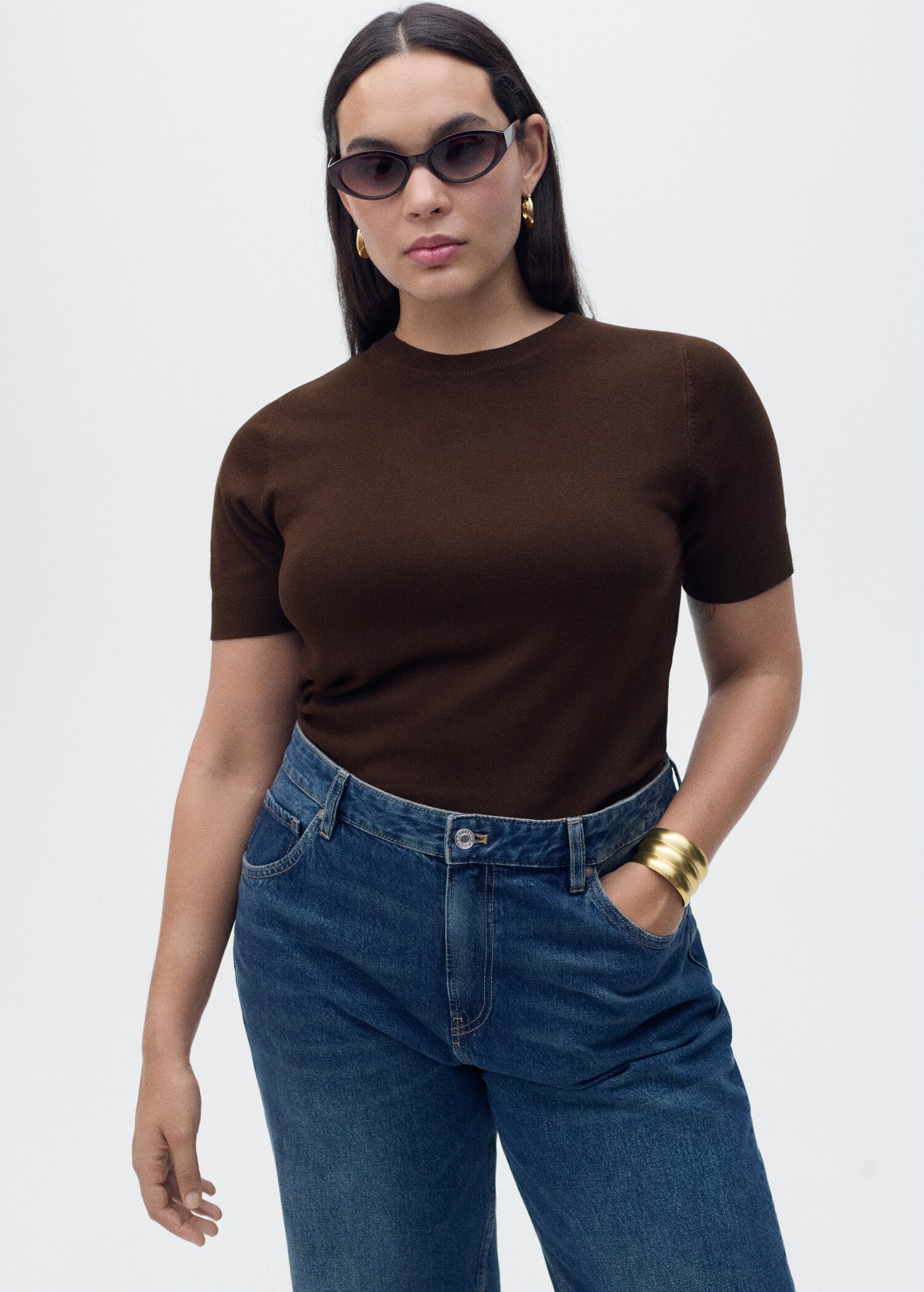 Pull-over maille fine manches courtes - Détail de l'article 5