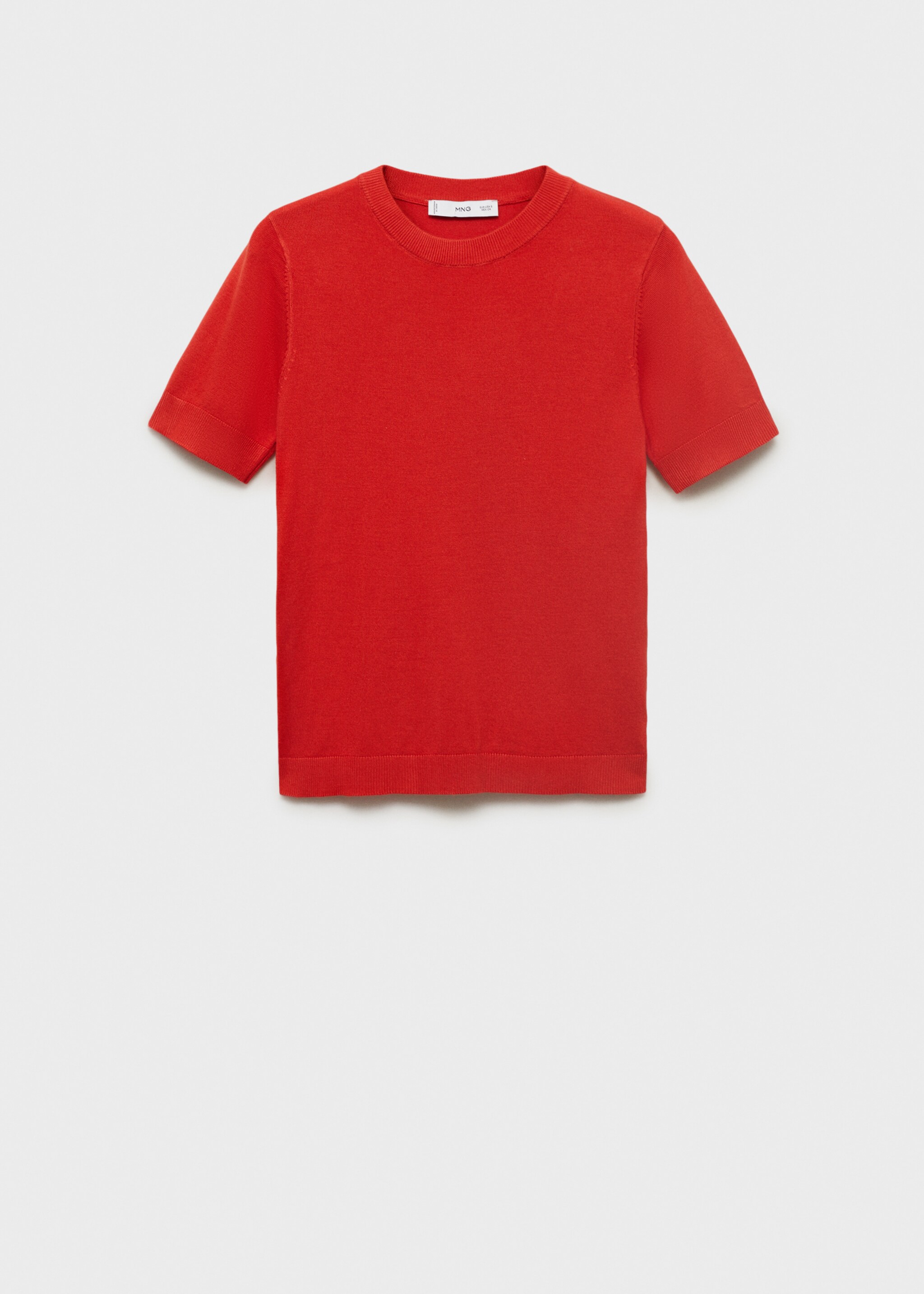 Short-sleeved fine-knit sweater - Article without model